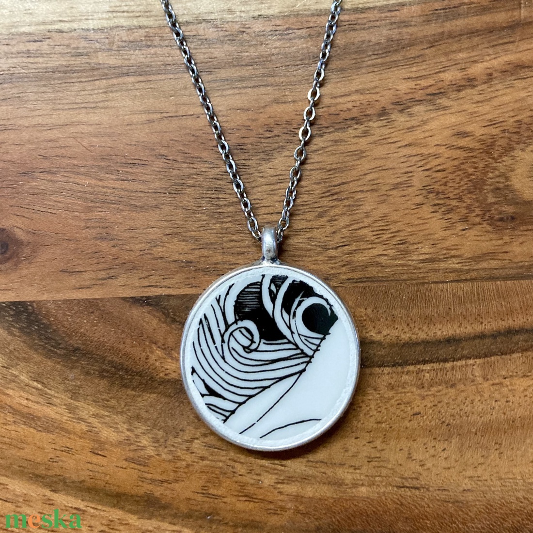 Mentett porcelán darabok - nyaklánc nemesacél lánccal - ékszer - nyaklánc - medálos nyaklánc - Meska.hu