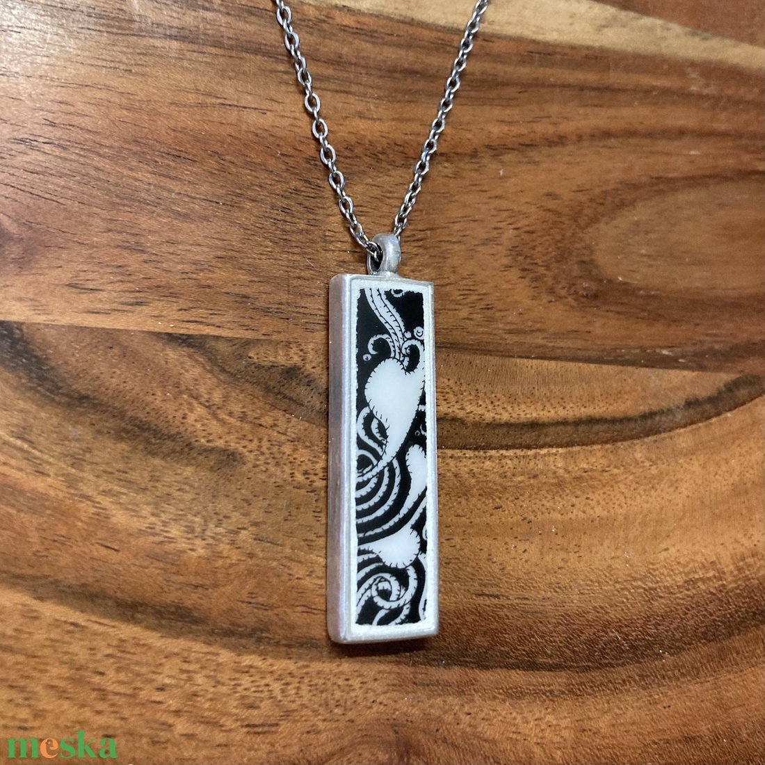 Mentett porcelán darabok - nyaklánc - hosszú medál nemesacél lánccal - ékszer - nyaklánc - medálos nyaklánc - Meska.hu