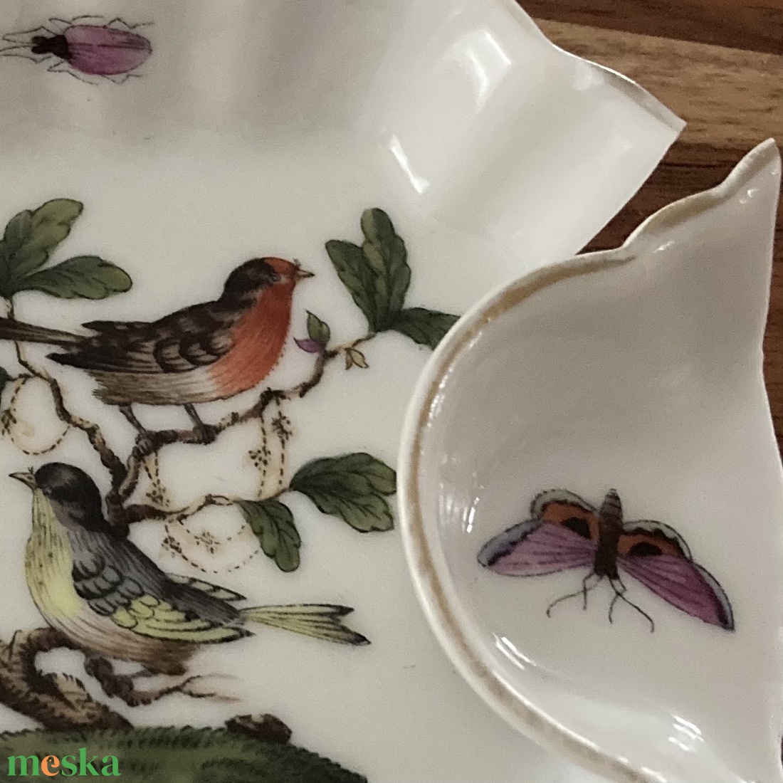 Mentett porcelán darabok - pillangós nemesacél karperec - állítható - ékszer - karkötő - karkötő medállal - Meska.hu