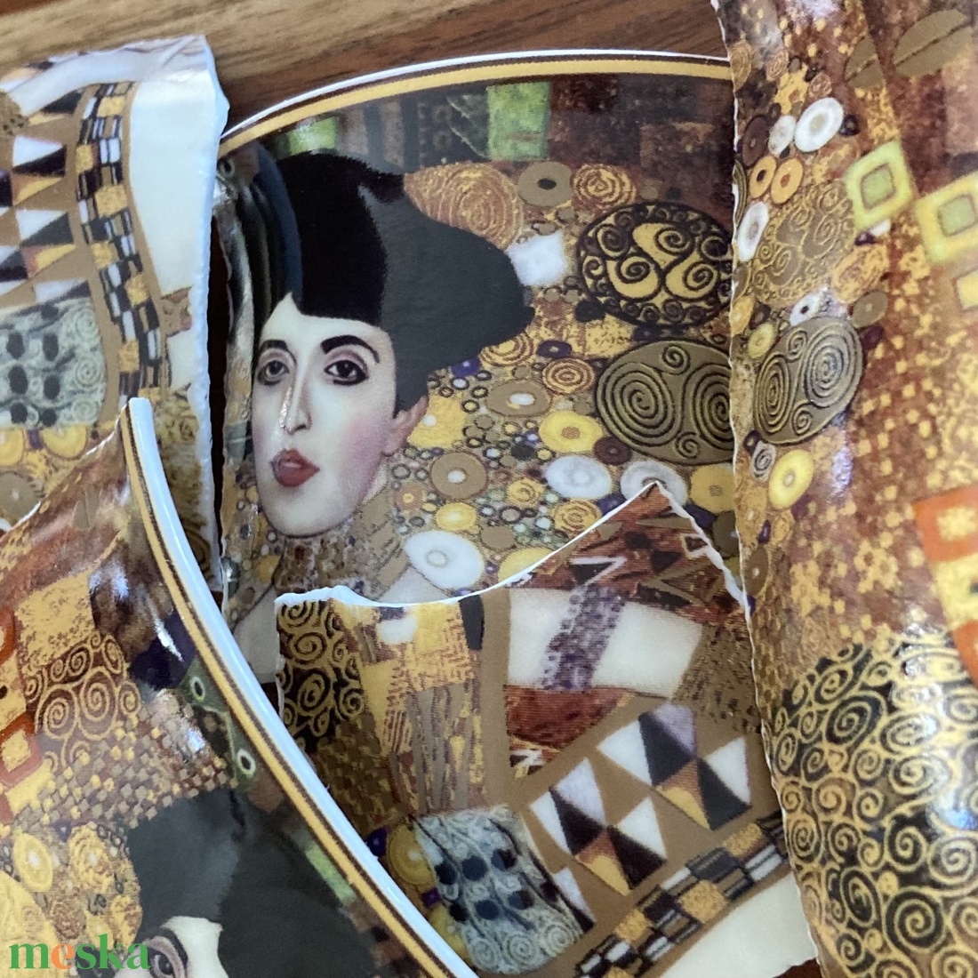 Aranyozott medál - mentett porcelán darabok - Adele medál vagy nyaklánc - ékszer - nyaklánc - medálos nyaklánc - Meska.hu