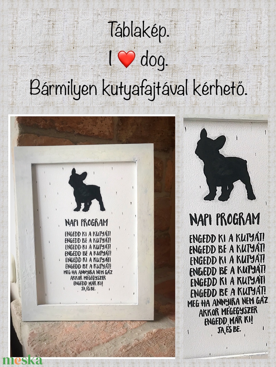 Kutyás vicces táblakép - otthon & életmód - dekoráció - kép & falikép - táblakép - Meska.hu Kutyás vicces táblakép - otthon & életmód - dekoráció - kép & falikép - táblakép - Meska.hu