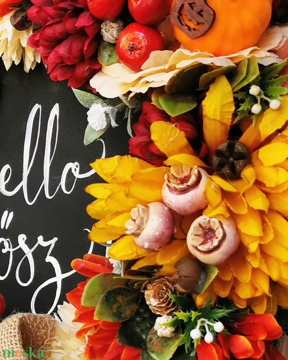 Őszi kopogtató  - otthon & életmód - dekoráció - ajtó- és ablak dekoráció - ajtódísz & kopogtató - Meska.hu