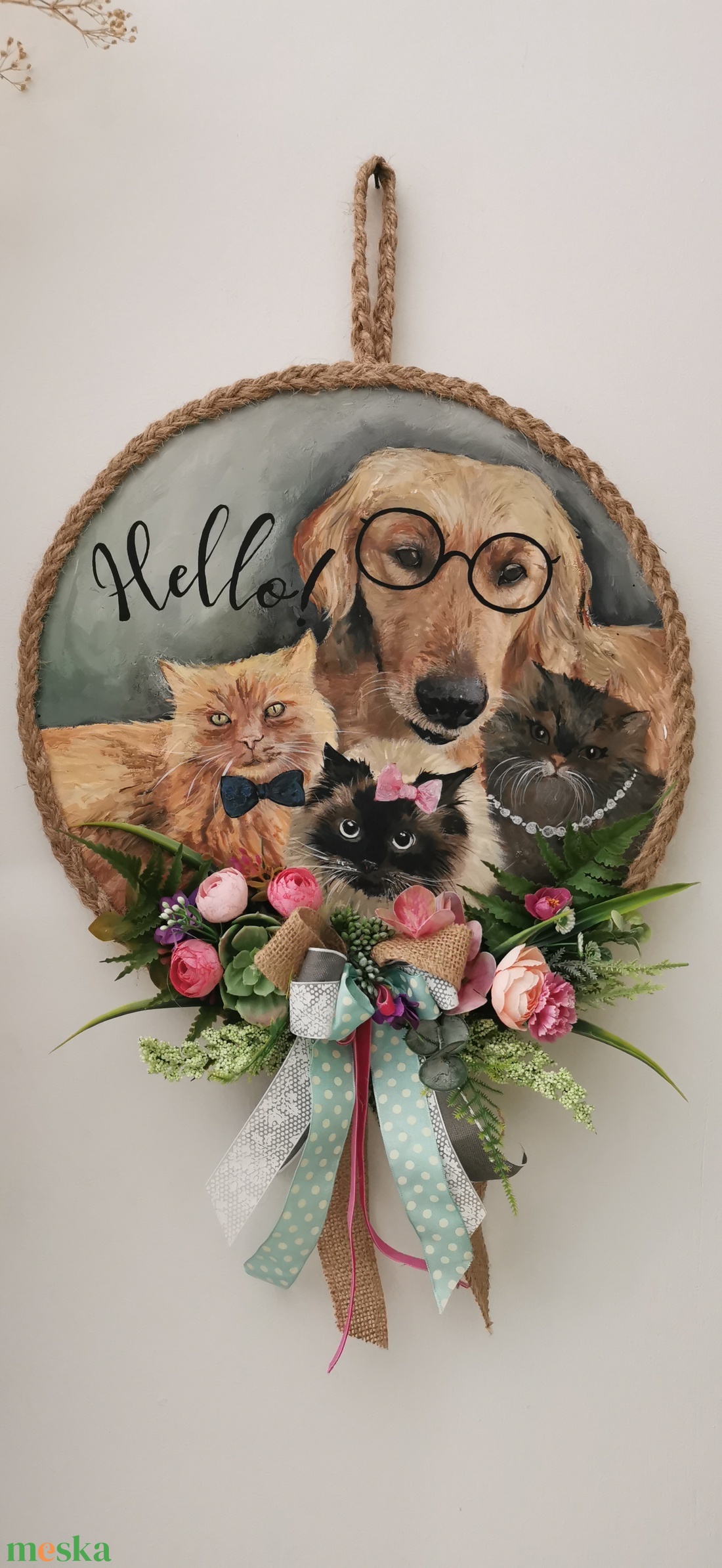 Kopogtató a saját kedvenceddel? Kopogtató, ajtódísz  - otthon & életmód - dekoráció - ajtó- és ablak dekoráció - ajtódísz & kopogtató - Meska.hu