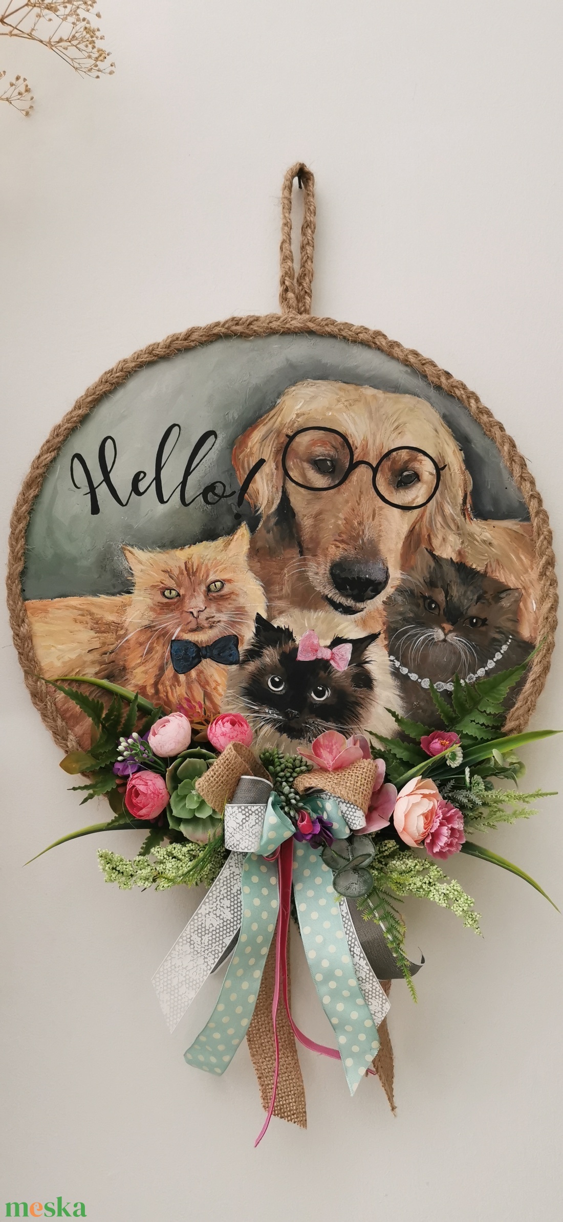 Kopogtató a saját kedvenceddel? Kopogtató, ajtódísz  - otthon & életmód - dekoráció - ajtó- és ablak dekoráció - ajtódísz & kopogtató - Meska.hu