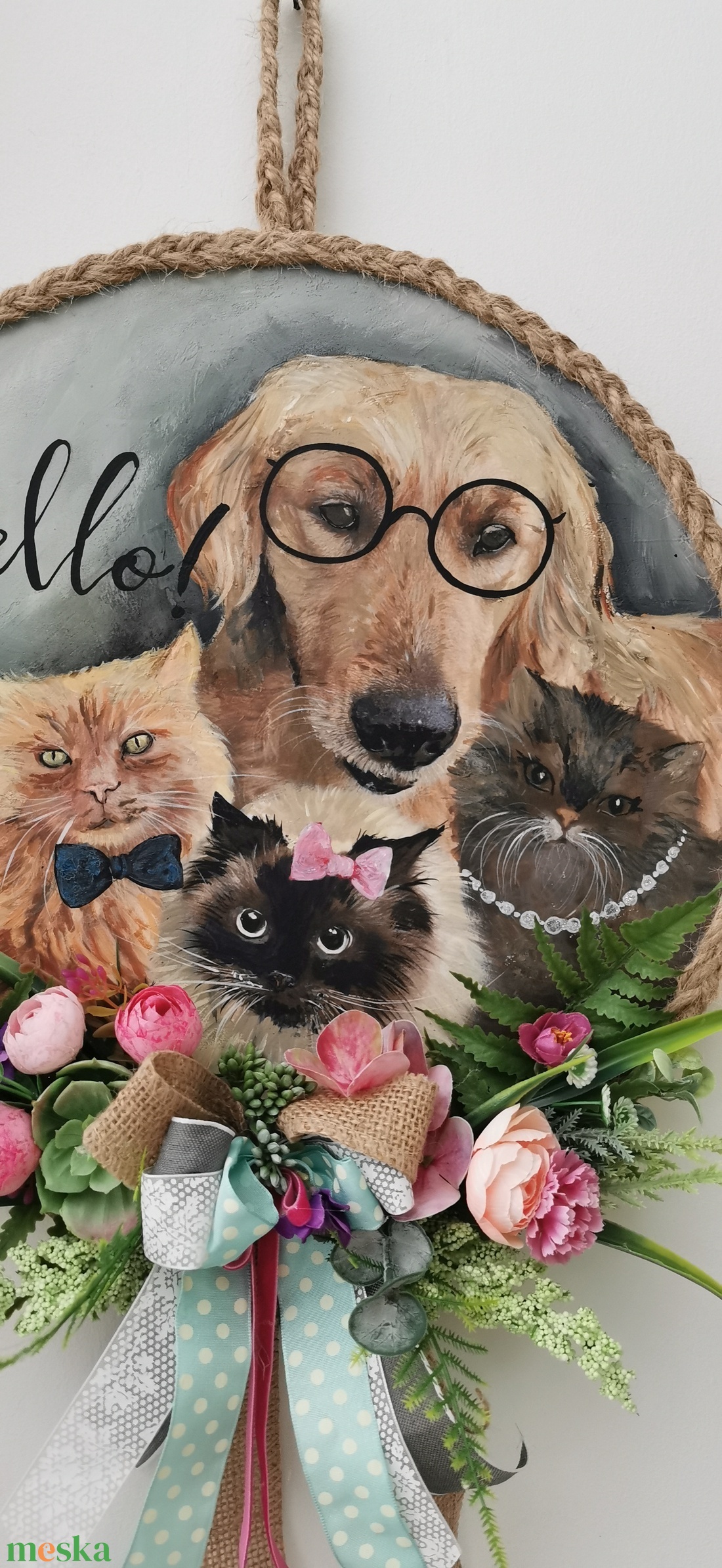 Kopogtató a saját kedvenceddel? Kopogtató, ajtódísz  - otthon & életmód - dekoráció - ajtó- és ablak dekoráció - ajtódísz & kopogtató - Meska.hu