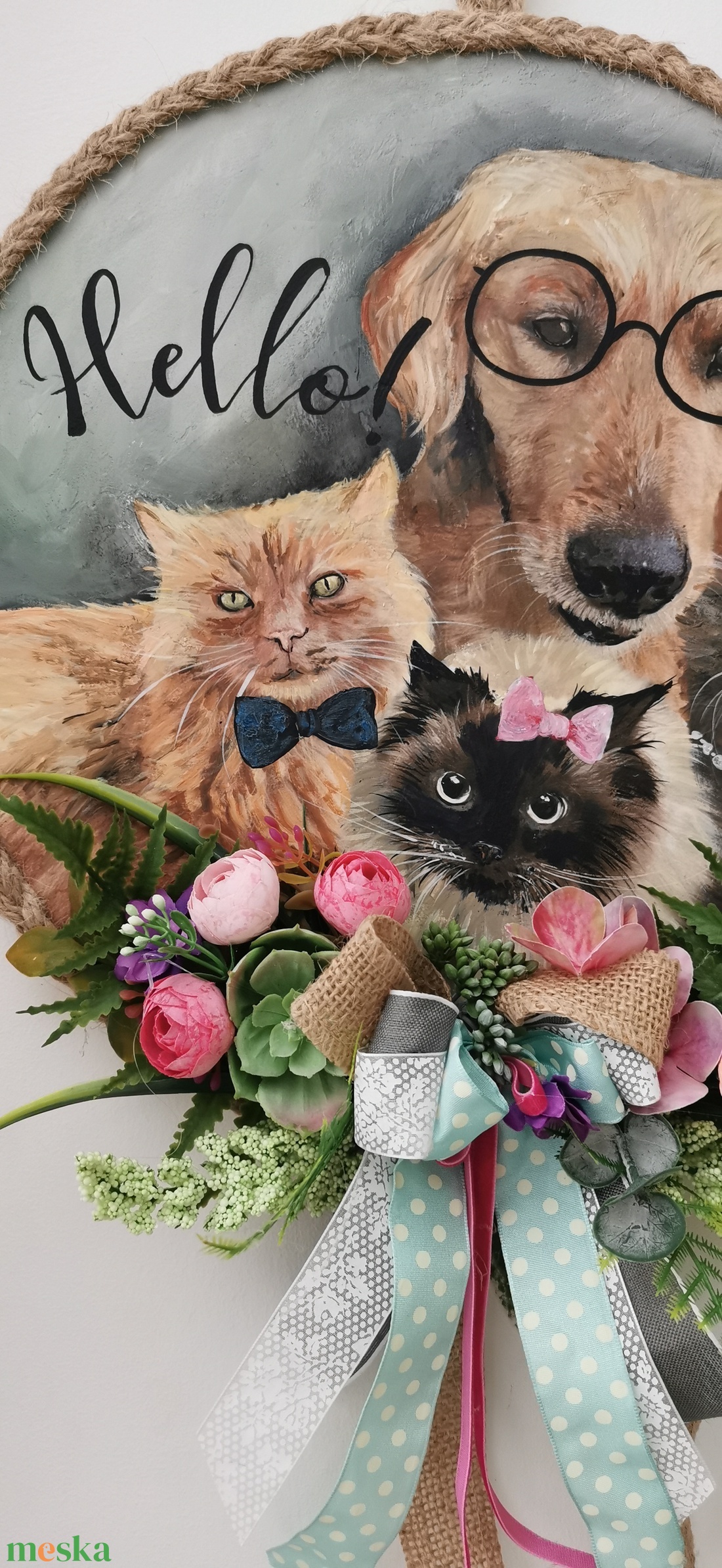 Kopogtató a saját kedvenceddel? Kopogtató, ajtódísz  - otthon & életmód - dekoráció - ajtó- és ablak dekoráció - ajtódísz & kopogtató - Meska.hu