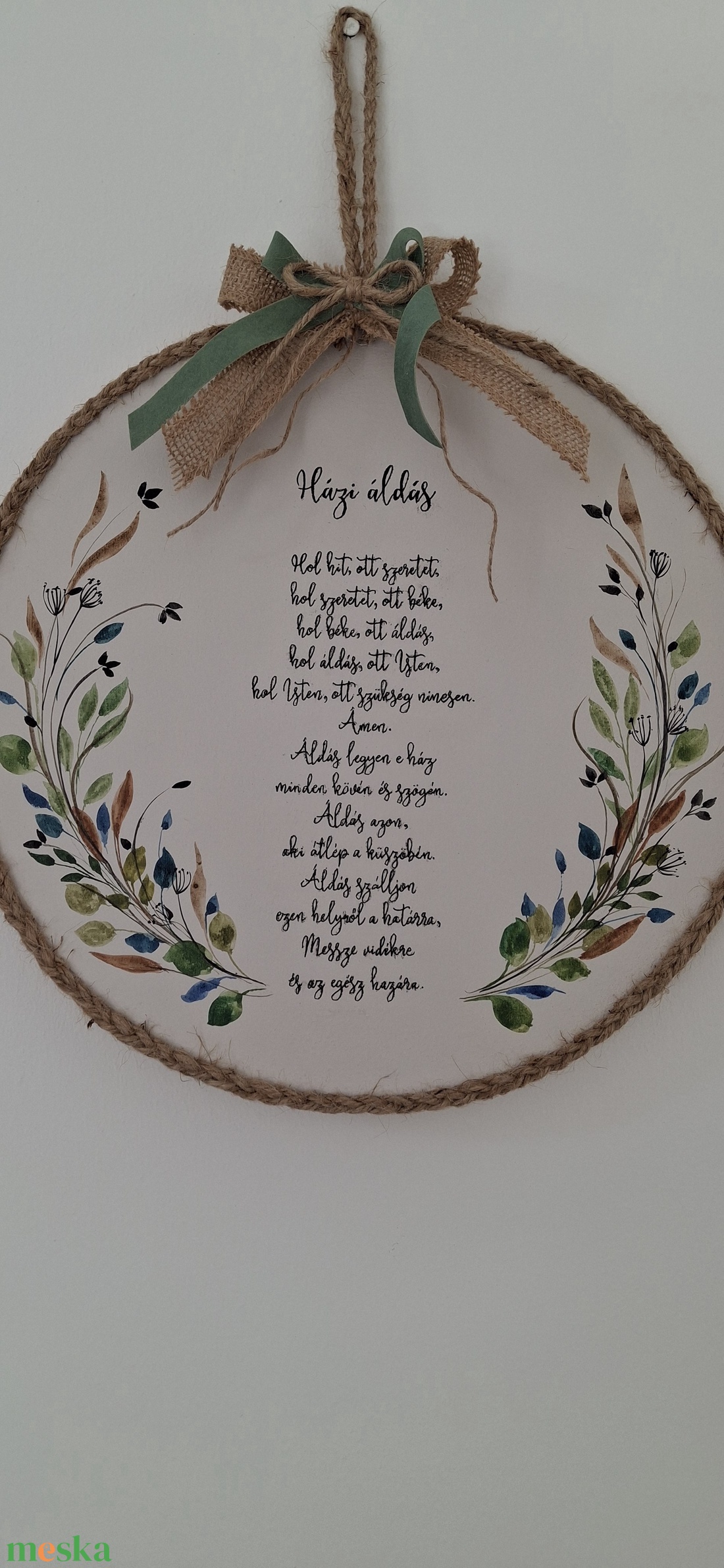 Házi áldás - otthon & életmód - dekoráció - ajtó- és ablak dekoráció - ajtódísz & kopogtató - Meska.hu