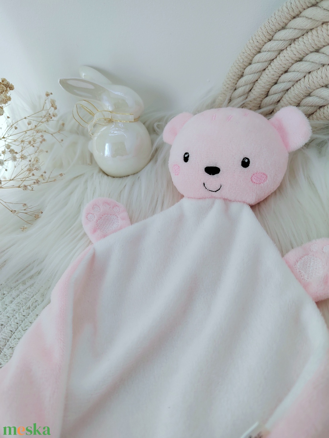 Plüss rongyi maci.  - baba - mama - baba játékok - szundikendő, alvóka - Meska.hu