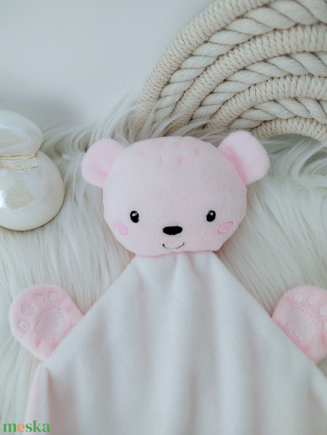 Plüss rongyi maci.  - baba - mama - baba játékok - szundikendő, alvóka - Meska.hu