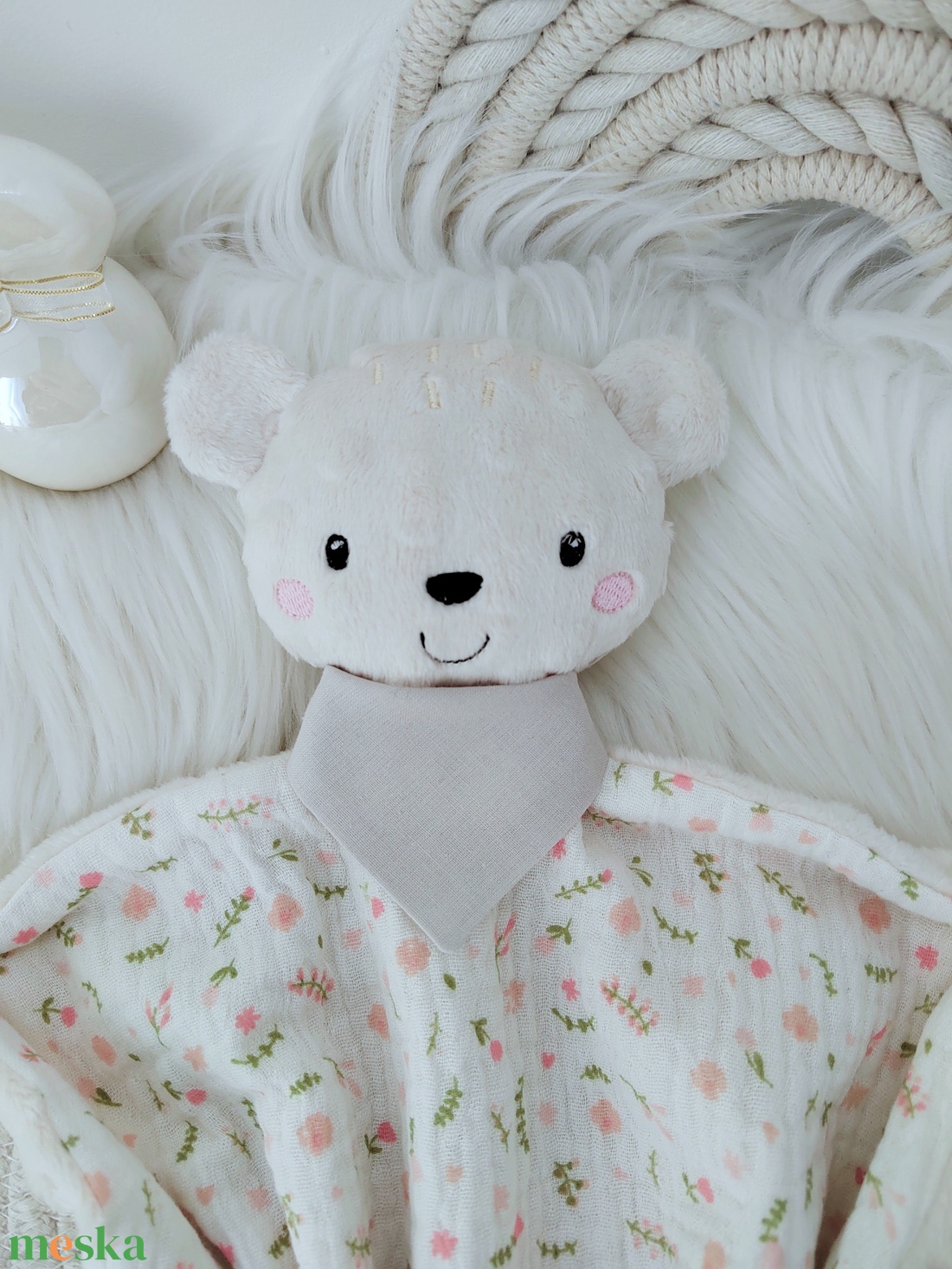 Minky/duplagéz maci rongyi - baba - mama - baba játékok - szundikendő, alvóka - Meska.hu