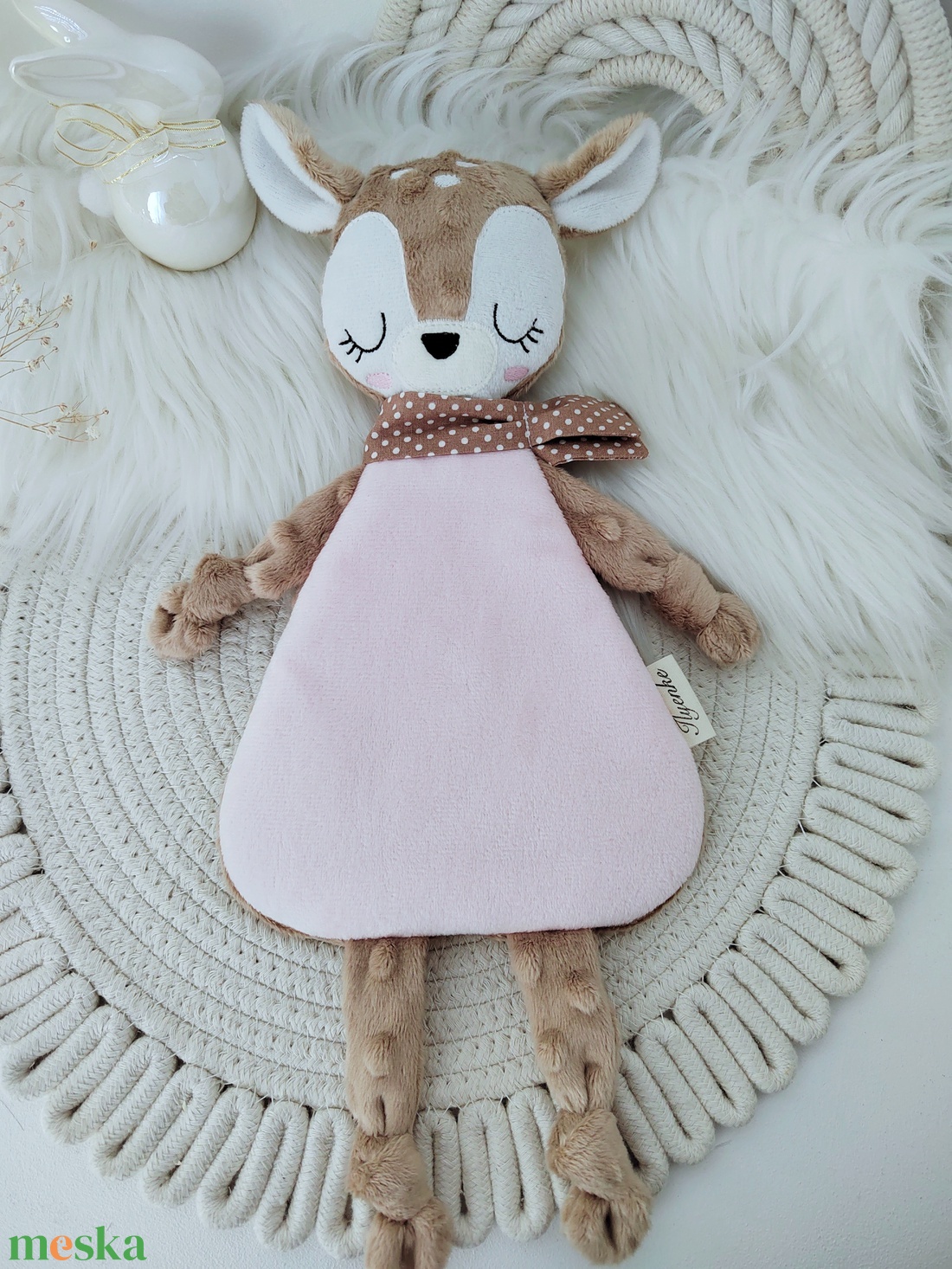 Minky/plüss őzike - baba - mama - baba játékok - szundikendő, alvóka - Meska.hu