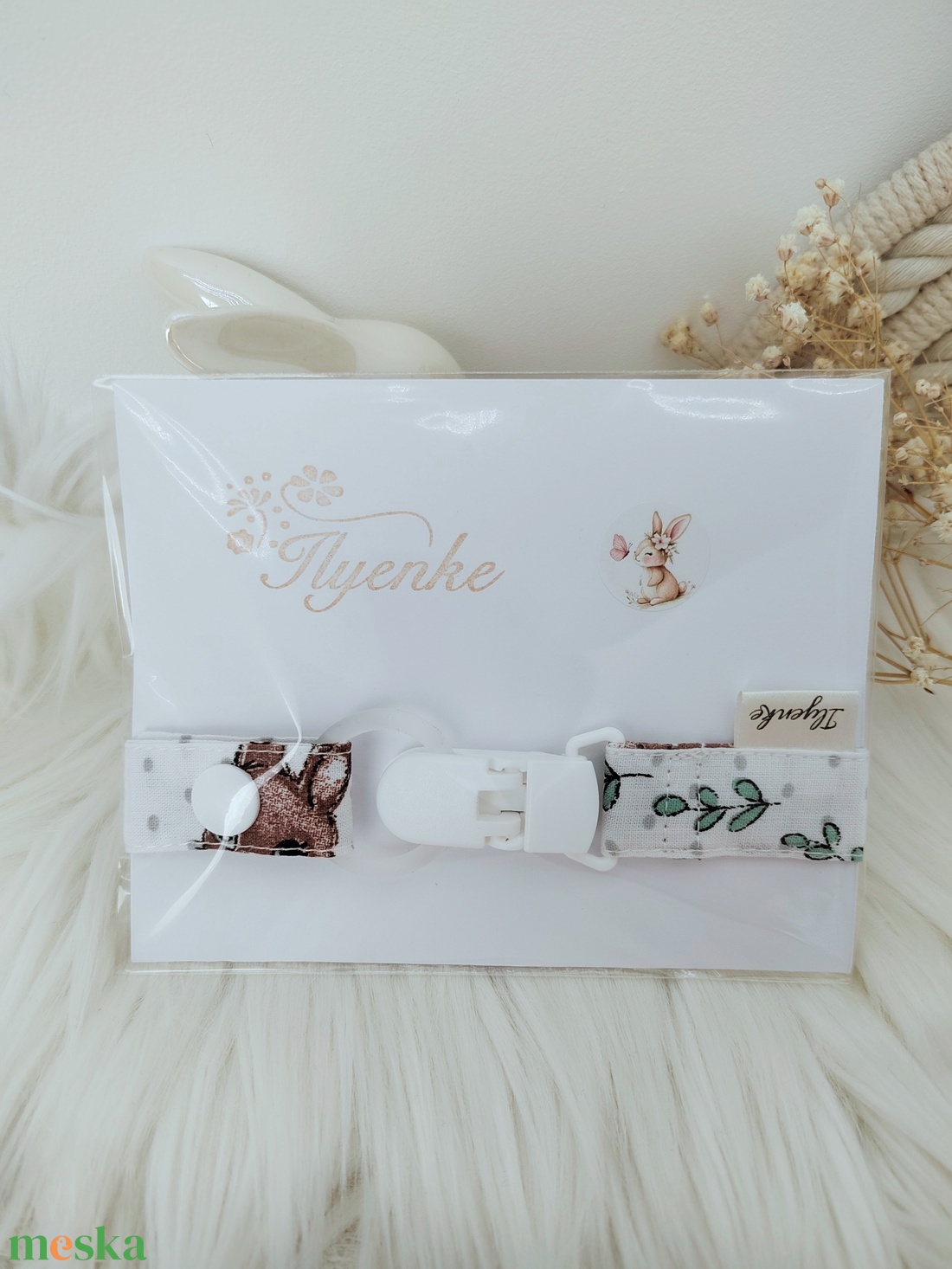 Textil cumitartó pánt.  - baba - mama - baba játékok - cumilánc - Meska.hu