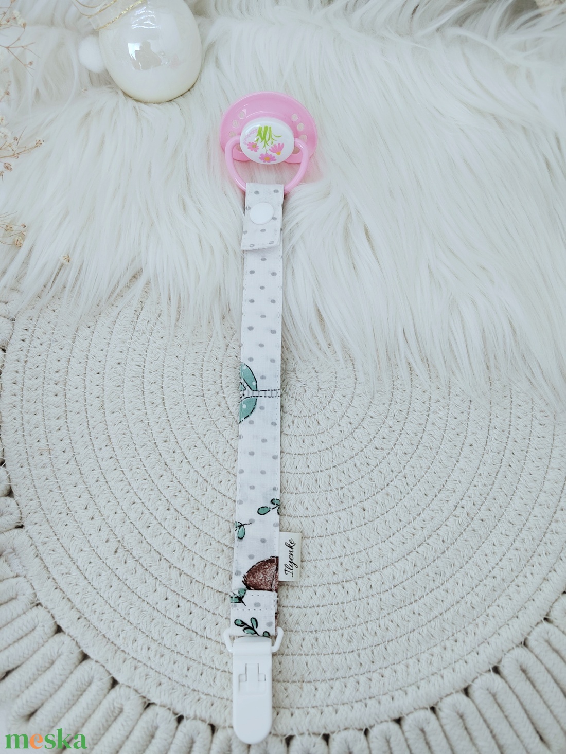 Textil cumitartó pánt.  - baba - mama - baba játékok - cumilánc - Meska.hu