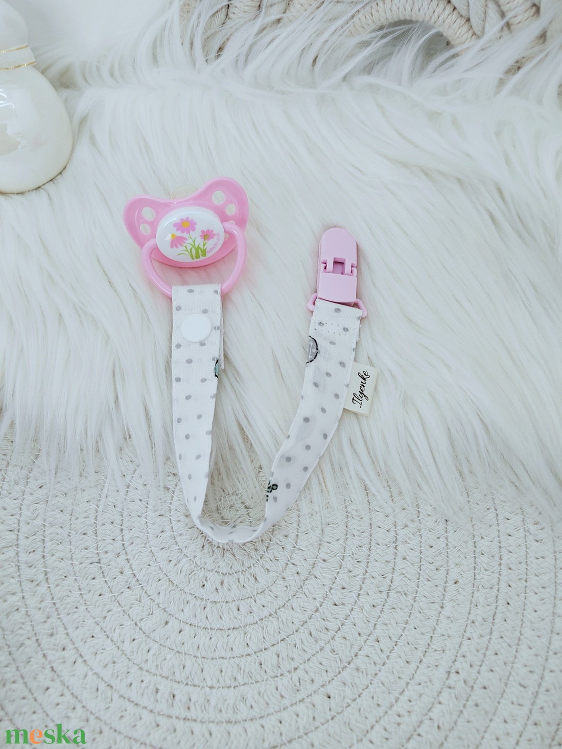 Textil cumitartó pánt.  - baba - mama - baba játékok - cumilánc - Meska.hu