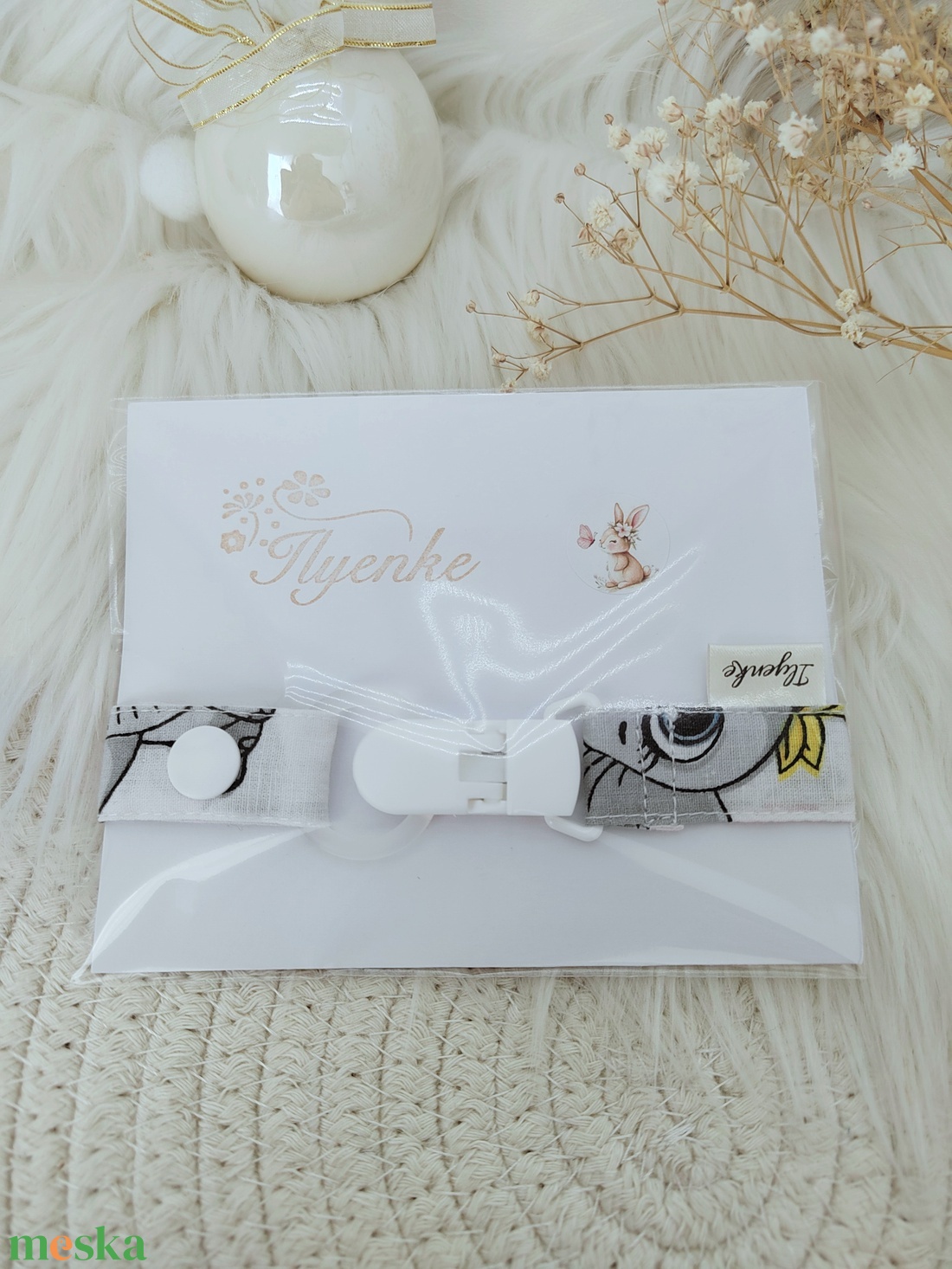 Textil cumitartó pánt.  - baba - mama - baba játékok - cumilánc - Meska.hu