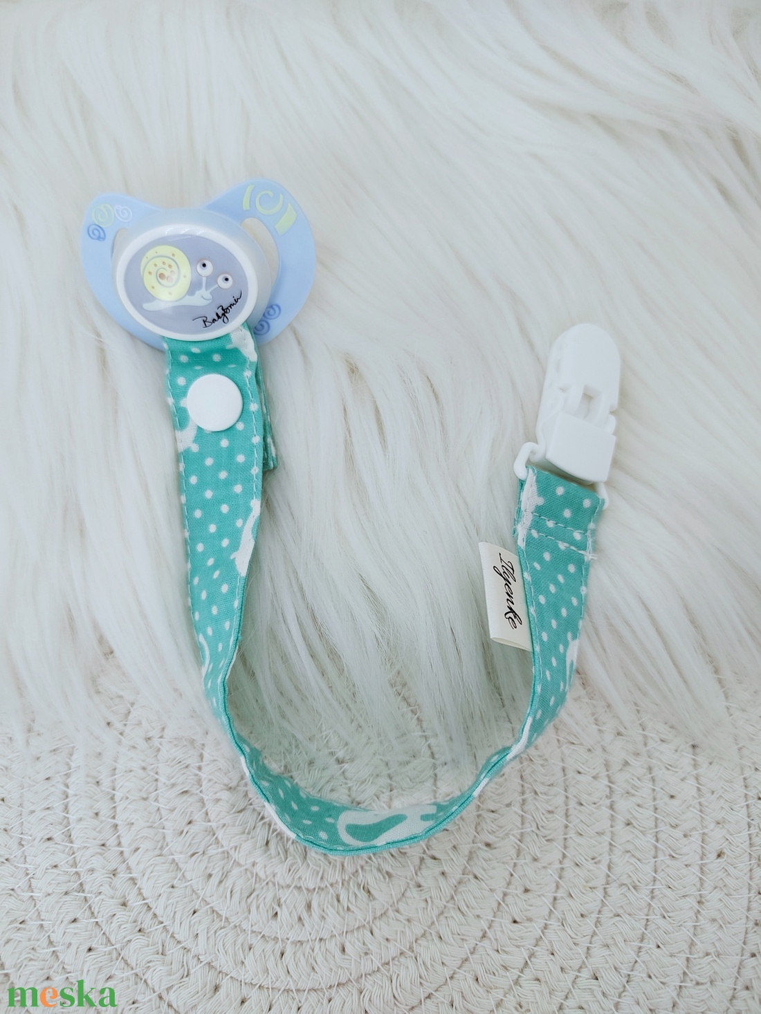 Textil cumitartó pánt.  - baba - mama - baba játékok - cumilánc - Meska.hu