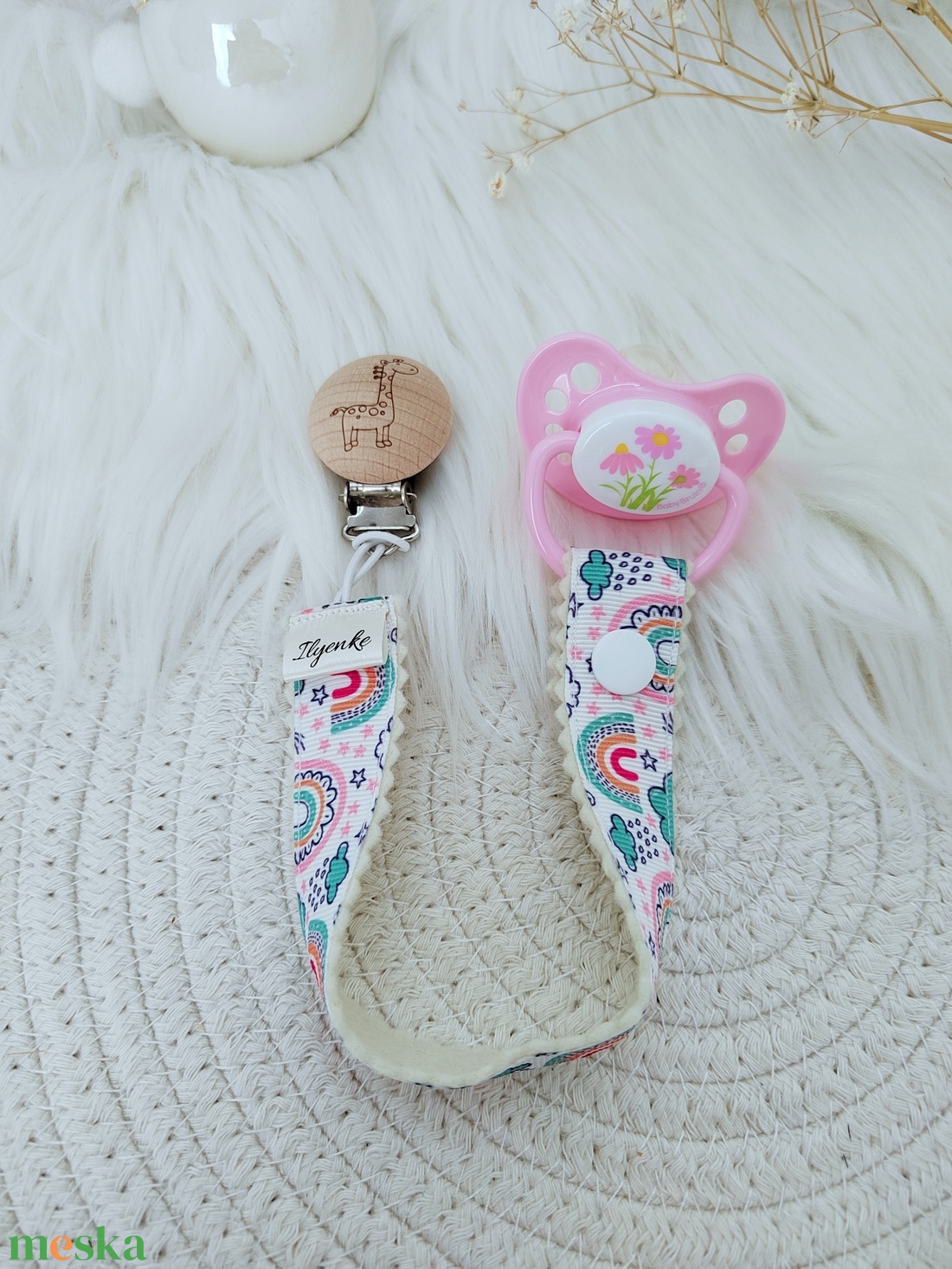 Textil cumitartó pánt.  - baba - mama - baba játékok - cumilánc - Meska.hu