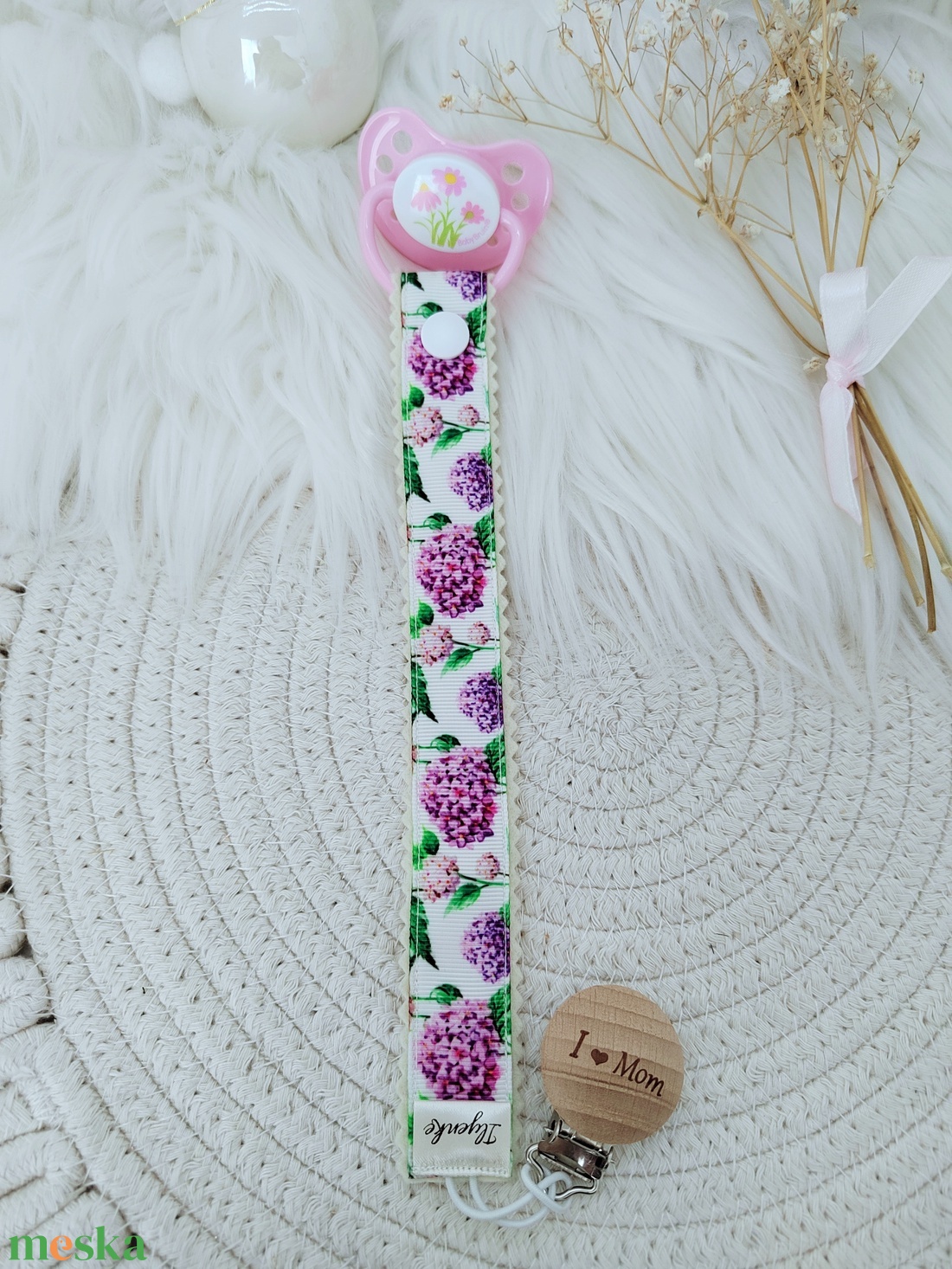 Textil cumitartó pánt.  - baba - mama - baba játékok - cumilánc - Meska.hu