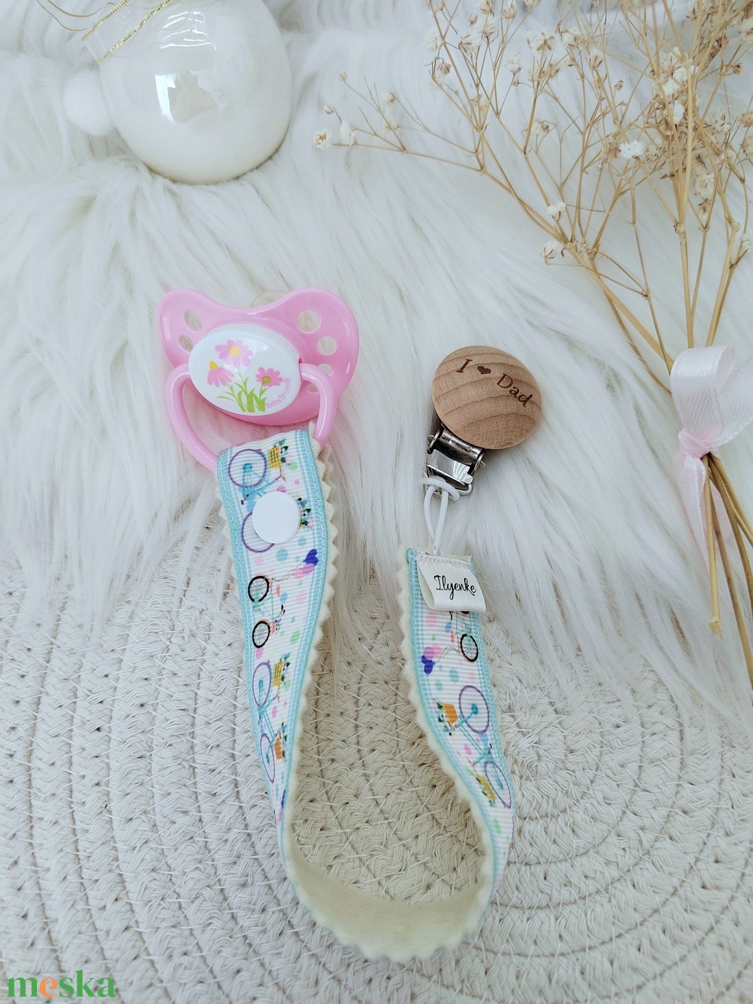 Textil cumitartó pánt.  - baba - mama - baba játékok - cumilánc - Meska.hu