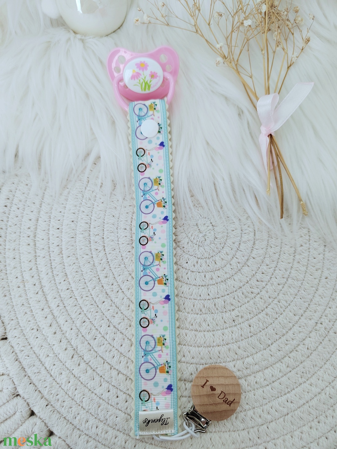 Textil cumitartó pánt.  - baba - mama - baba játékok - cumilánc - Meska.hu