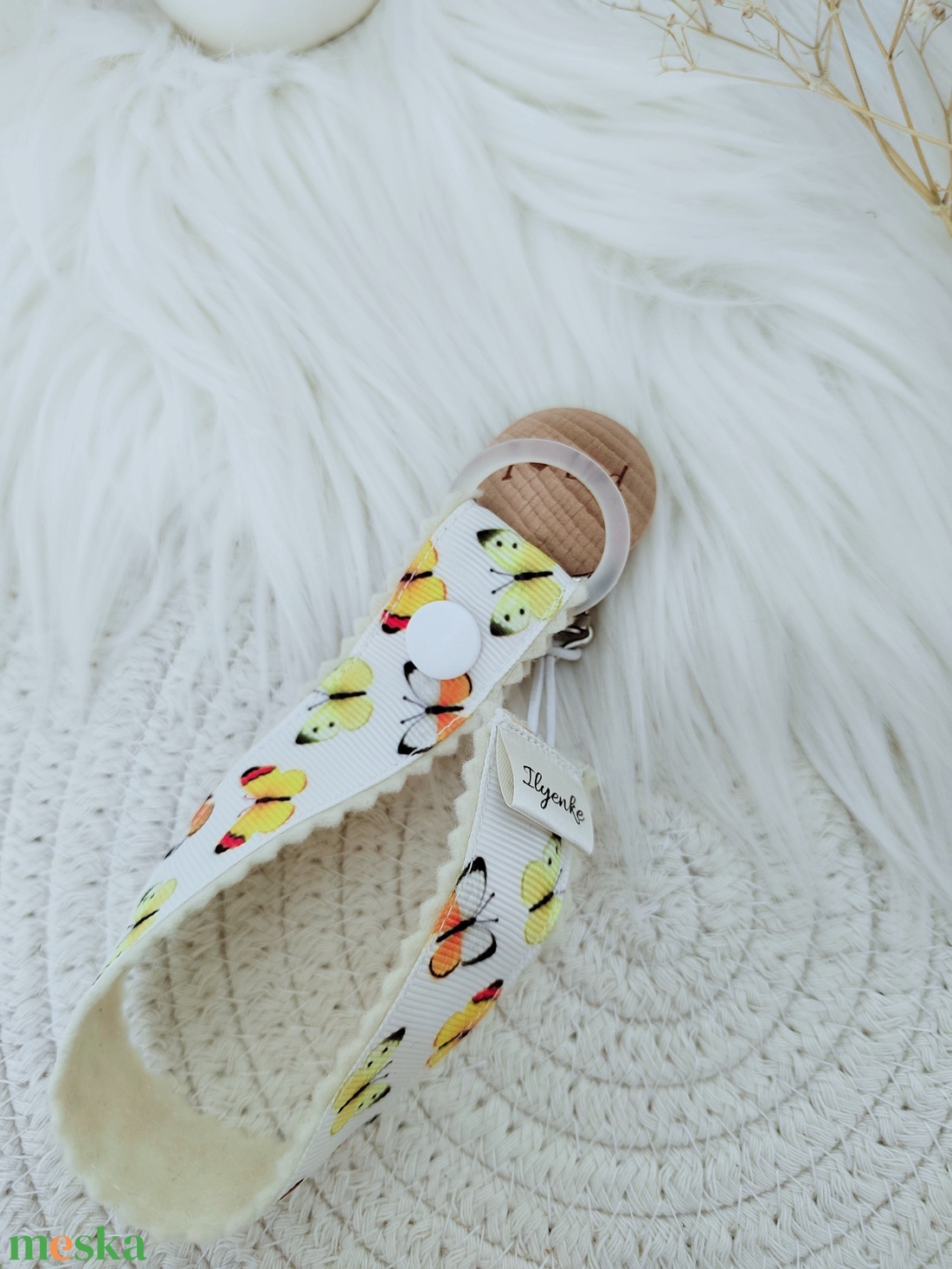 Textil cumitartó pánt.  - baba - mama - baba játékok - cumilánc - Meska.hu