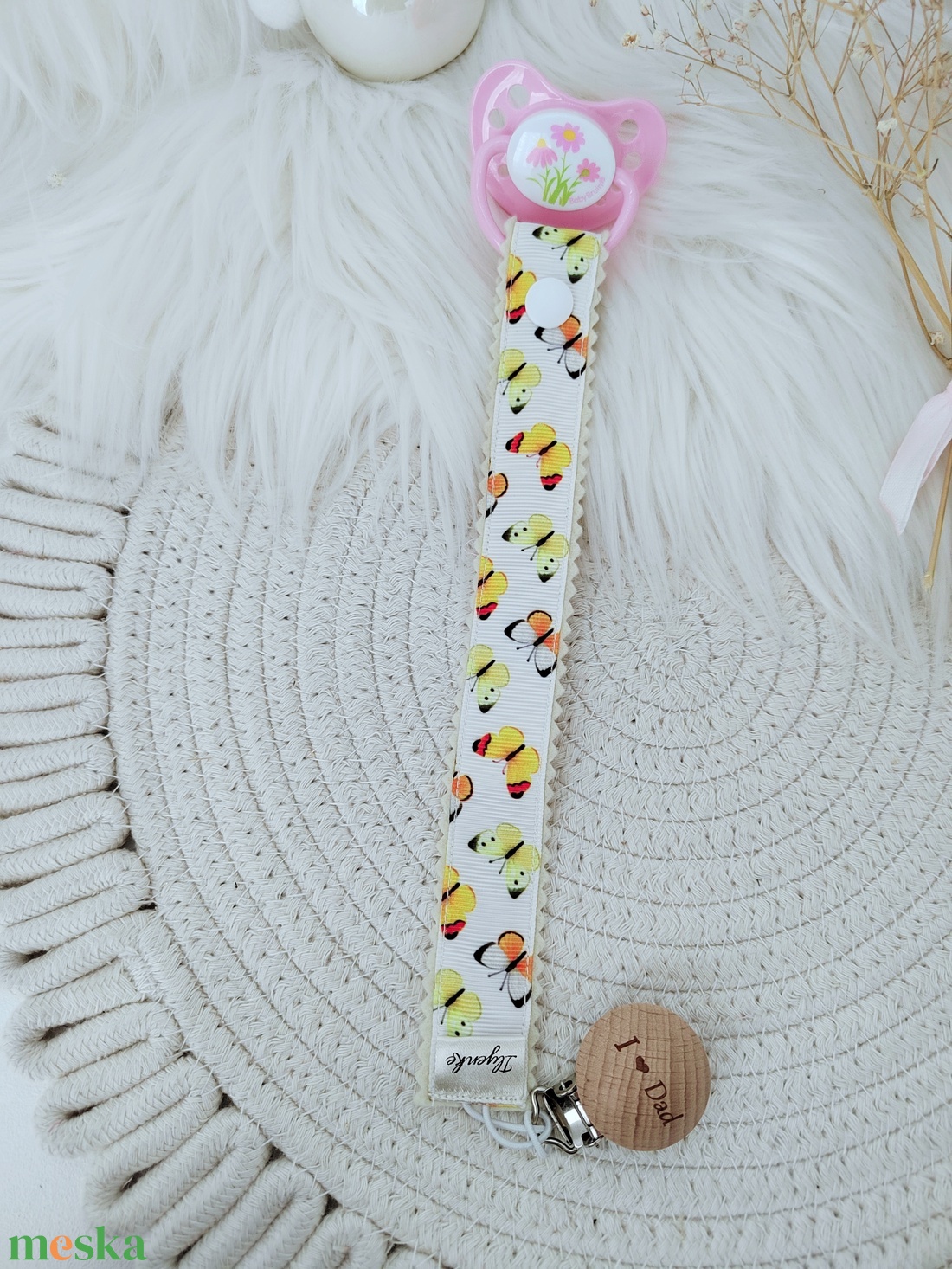 Textil cumitartó pánt.  - baba - mama - baba játékok - cumilánc - Meska.hu