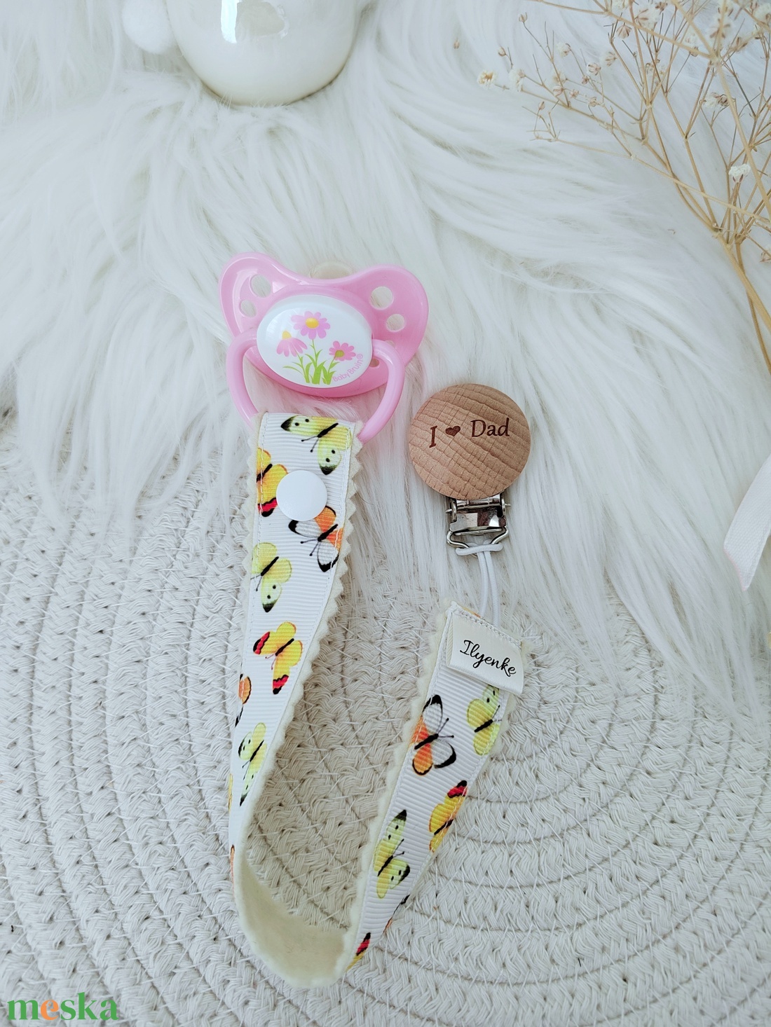 Textil cumitartó pánt.  - baba - mama - baba játékok - cumilánc - Meska.hu