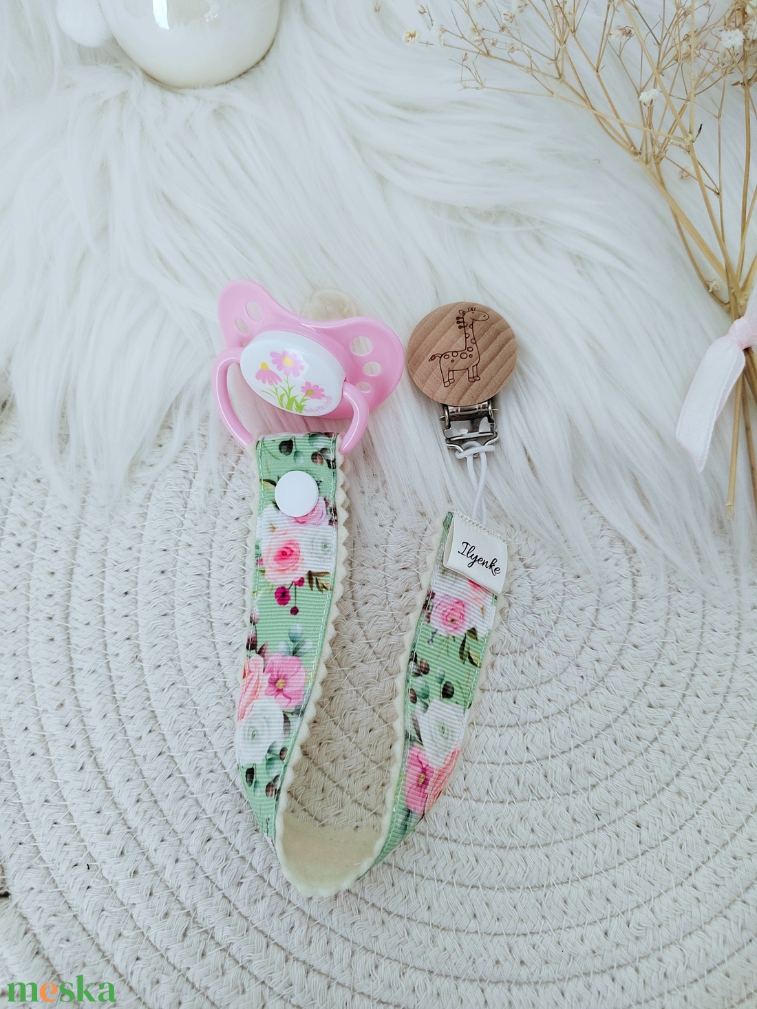 Textil cumitartó pánt.  - baba - mama - baba játékok - cumilánc - Meska.hu