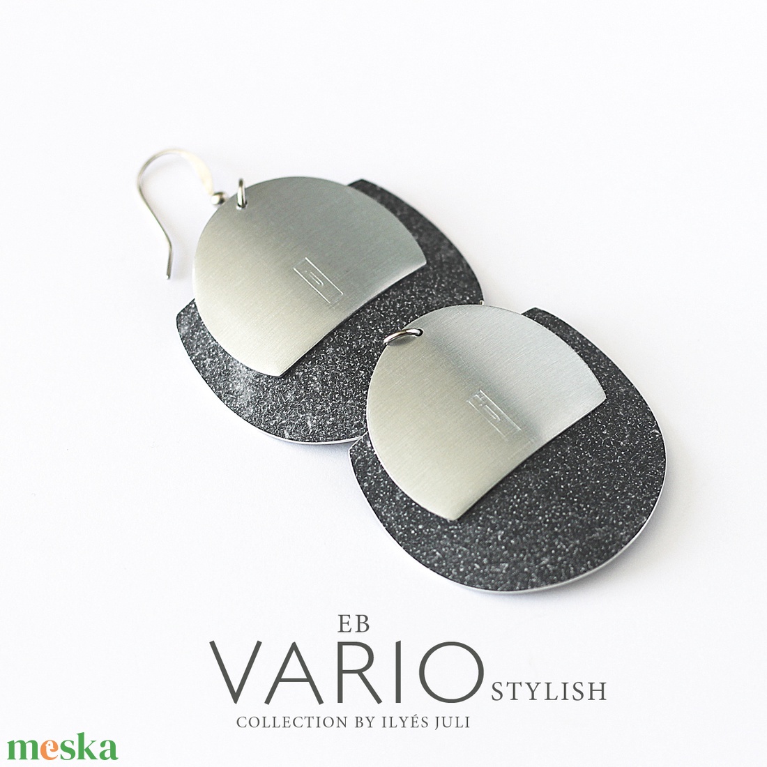 EB VARIO STYLISH Granite fülbevaló  - ékszer - fülbevaló - lógó fülbevaló - Meska.hu