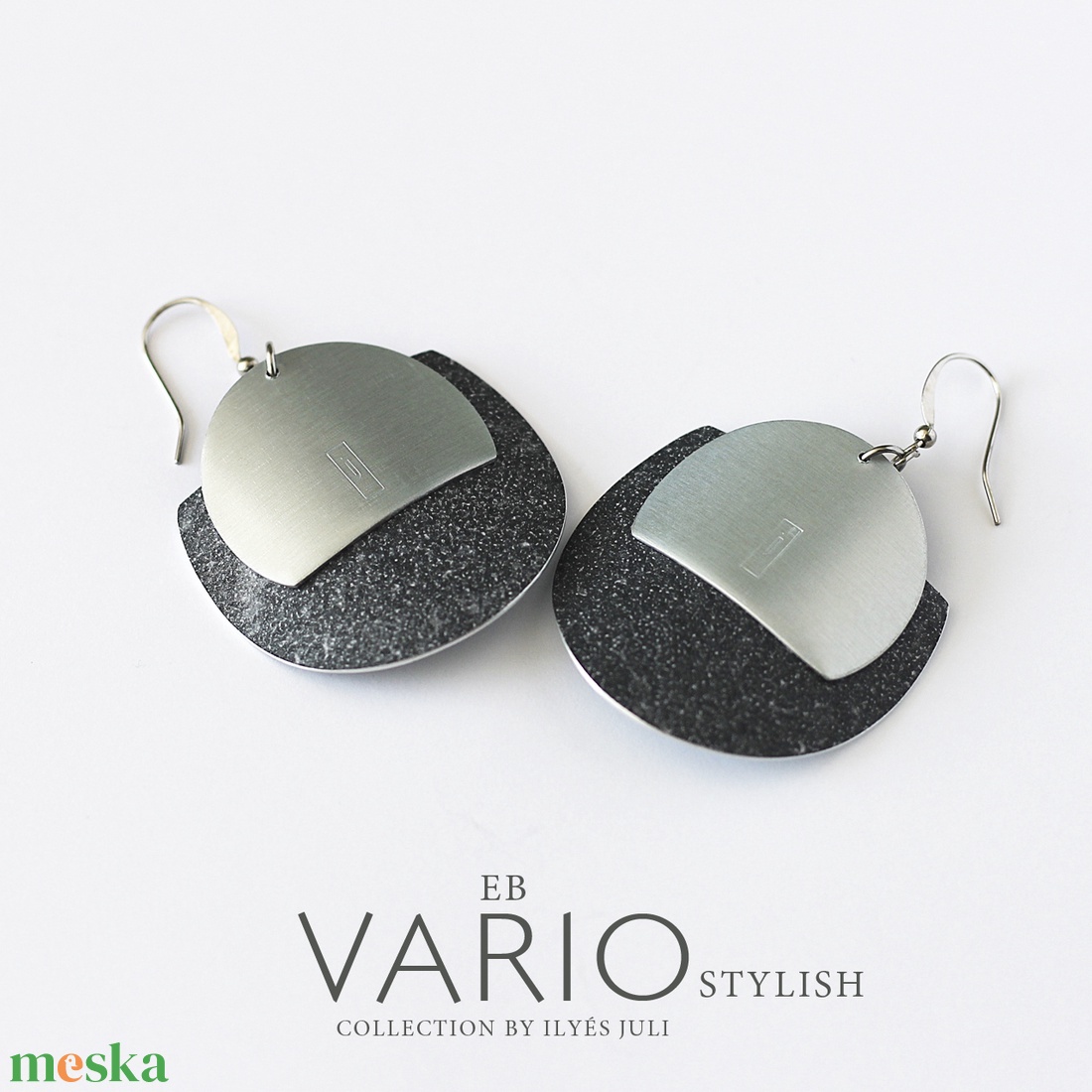 EB VARIO STYLISH Granite fülbevaló  - ékszer - fülbevaló - lógó fülbevaló - Meska.hu