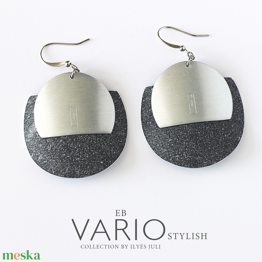 EB VARIO STYLISH Granite fülbevaló  - ékszer - fülbevaló - lógó fülbevaló - Meska.hu