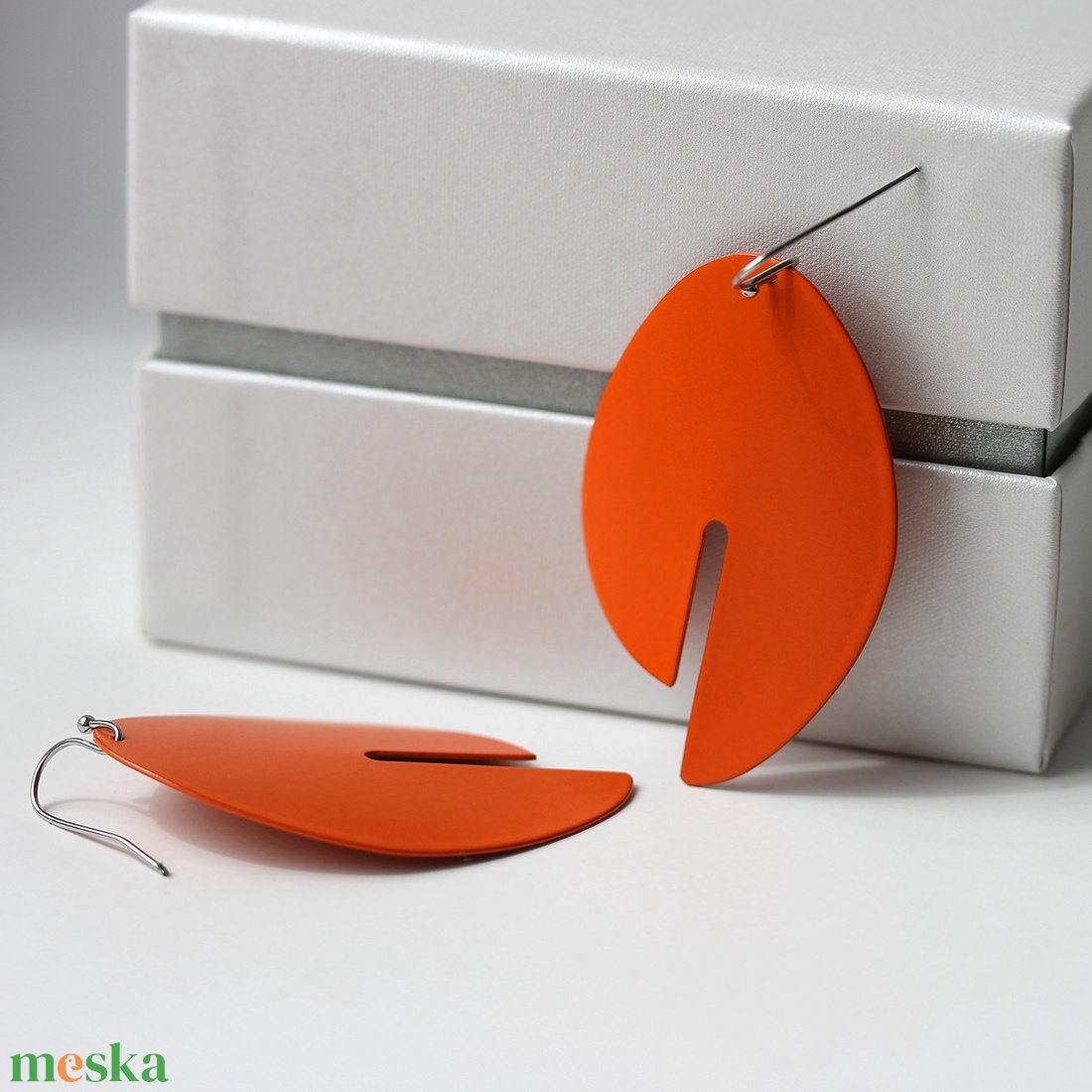 Line Orange Fülbevaló - ékszer - fülbevaló - lógó fülbevaló - Meska.hu