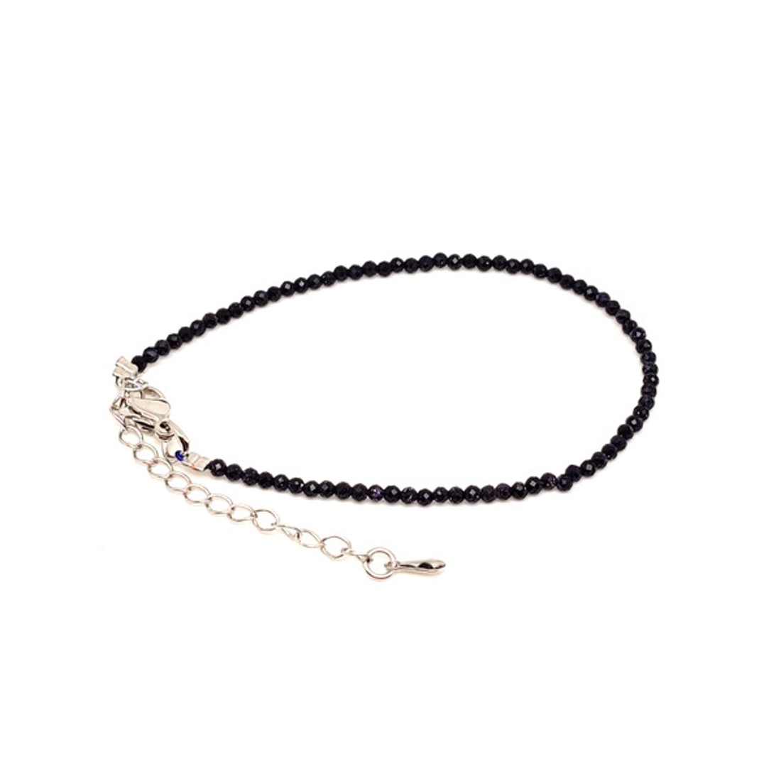 Turmalinkvarc golyós ásvány karkötő állítható kapoccsal 2�2,5mm - ékszer - karkötő - ásványkarkötő - Meska.hu