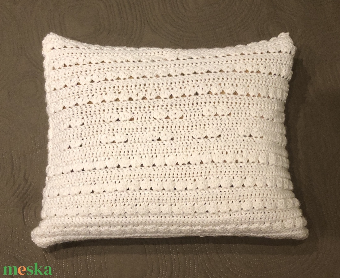 Horgolt Díszpárnahuzat - otthon & életmód - lakástextil - székpárna, huzat - Meska.hu