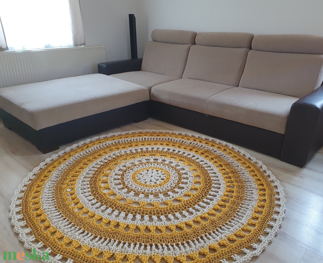 Óriás horgolt mandala szőnyeg  - otthon & életmód - lakástextil - szőnyeg - horgolt szőnyeg - Meska.hu