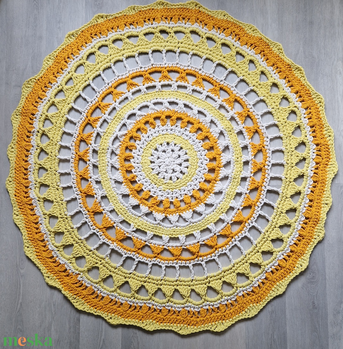 Horgolt mandala szőnyeg 150 cm - otthon & életmód - lakástextil - szőnyeg - horgolt szőnyeg - Meska.hu Horgolt mandala szőnyeg 150 cm - otthon & életmód - lakástextil - szőnyeg - horgolt szőnyeg - Meska.hu