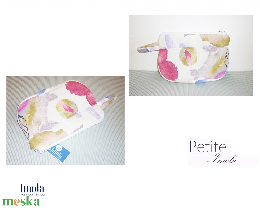 Zöld mintás neszesszer vagy tolltartó - táska & tok - neszesszer - Meska.hu