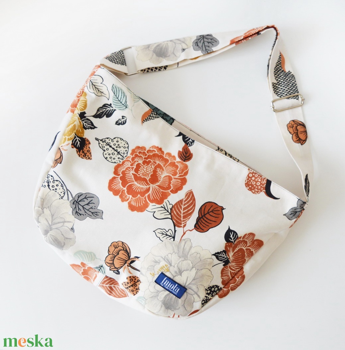 Válltáska / Oldaltáska / Biciklis táska japán virág mintás 1.1 BASIC KOLLEKCIÓ - táska & tok - kézitáska & válltáska - vállon átvethető táska - Meska.hu