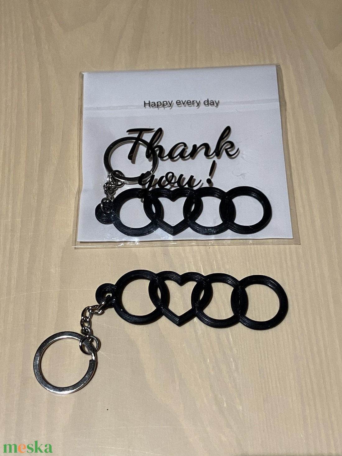 Audi Szerelem 3D Nyomtatott Kulcstartó Fekete - táska & tok - kulcstartó & táskadísz - kulcstartó - Meska.hu