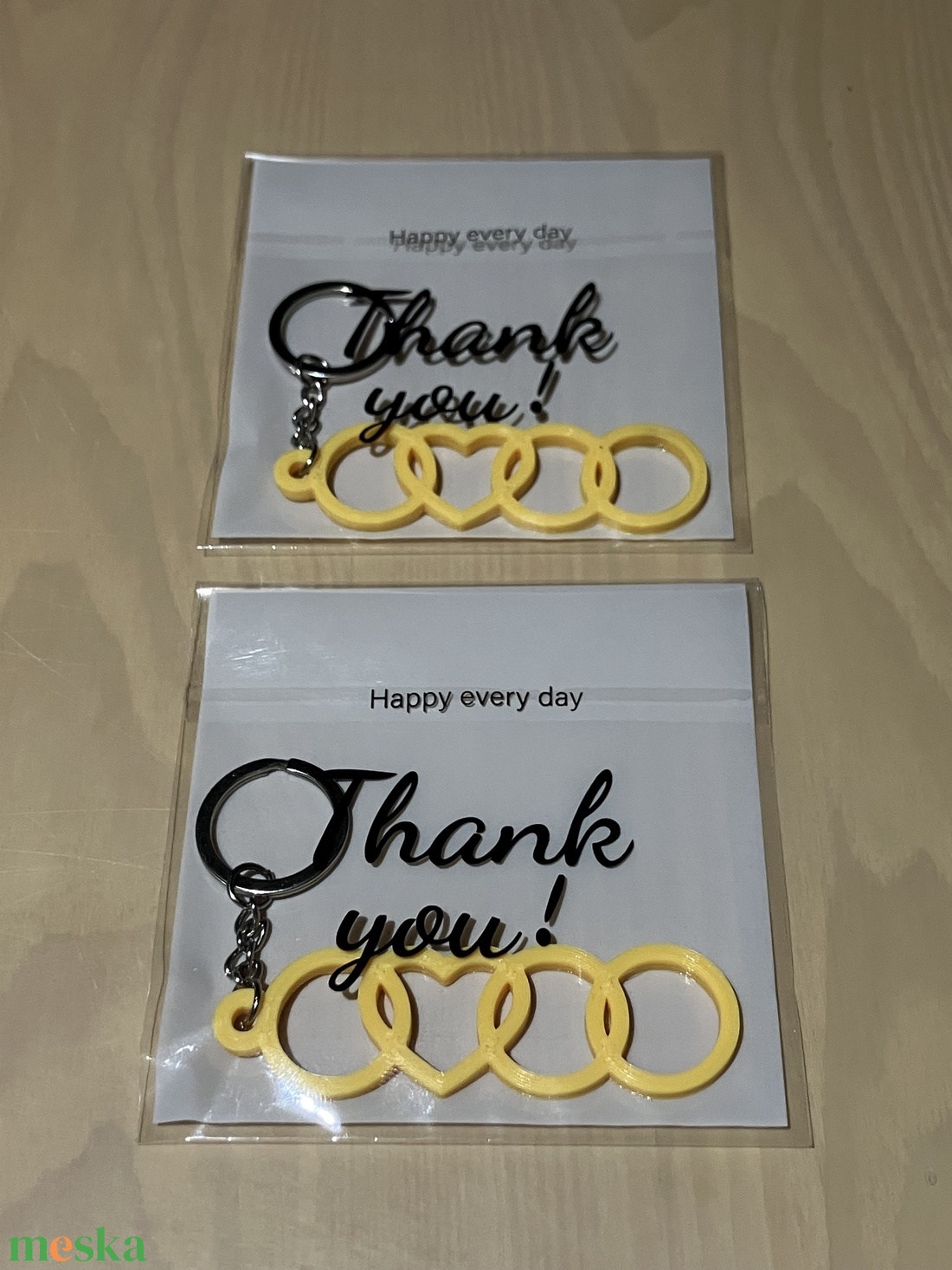 Audi Szerelem 3D Nyomtatott Kulcstartó Sárga - táska & tok - kulcstartó & táskadísz - kulcstartó - Meska.hu