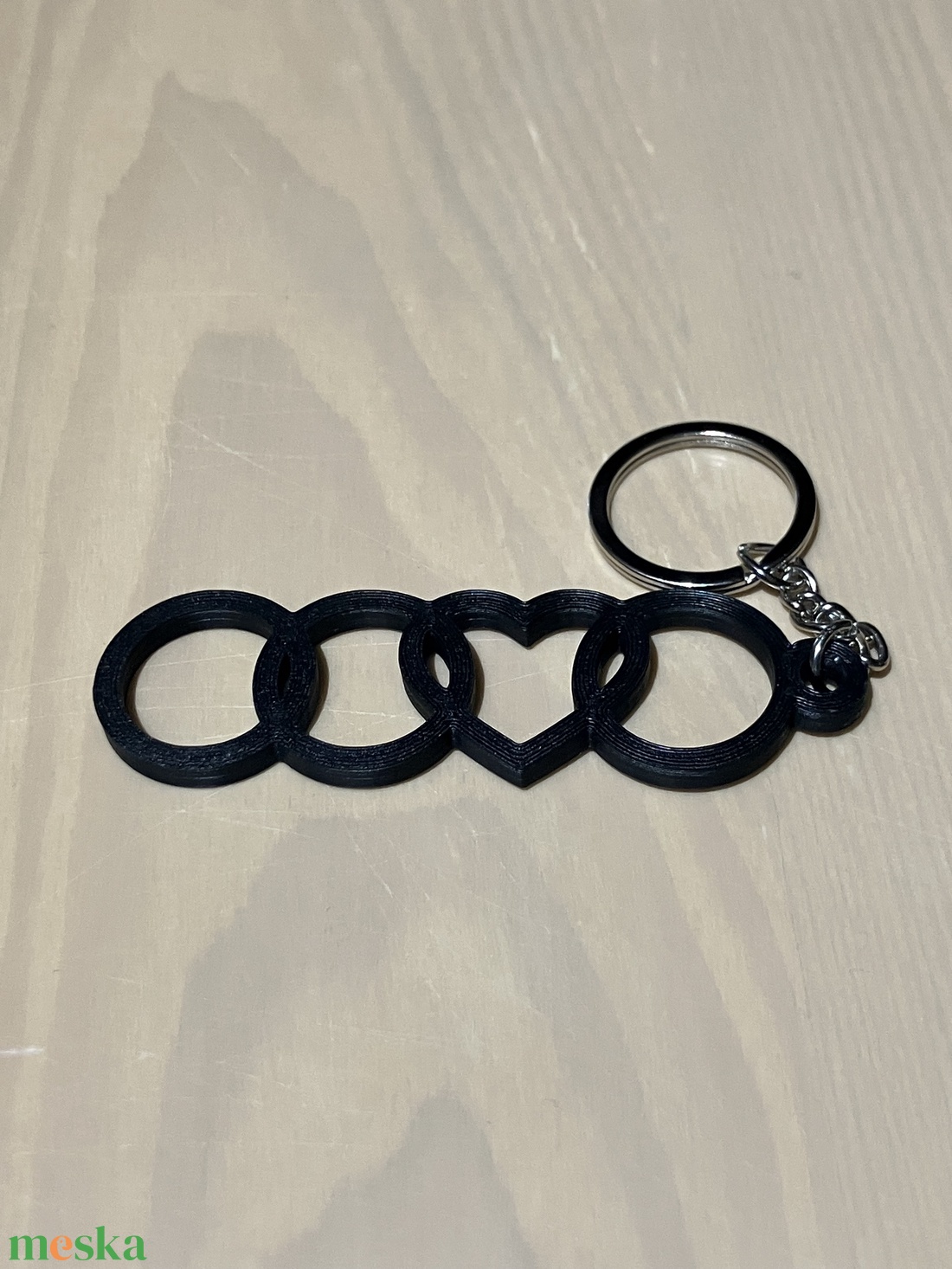 Audi Szerelem 3D Nyomtatott Kulcstartó Fekete - táska & tok - kulcstartó & táskadísz - kulcstartó - Meska.hu