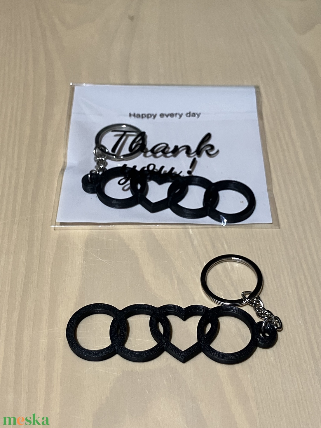 Audi Szerelem 3D Nyomtatott Kulcstartó Fekete - táska & tok - kulcstartó & táskadísz - kulcstartó - Meska.hu