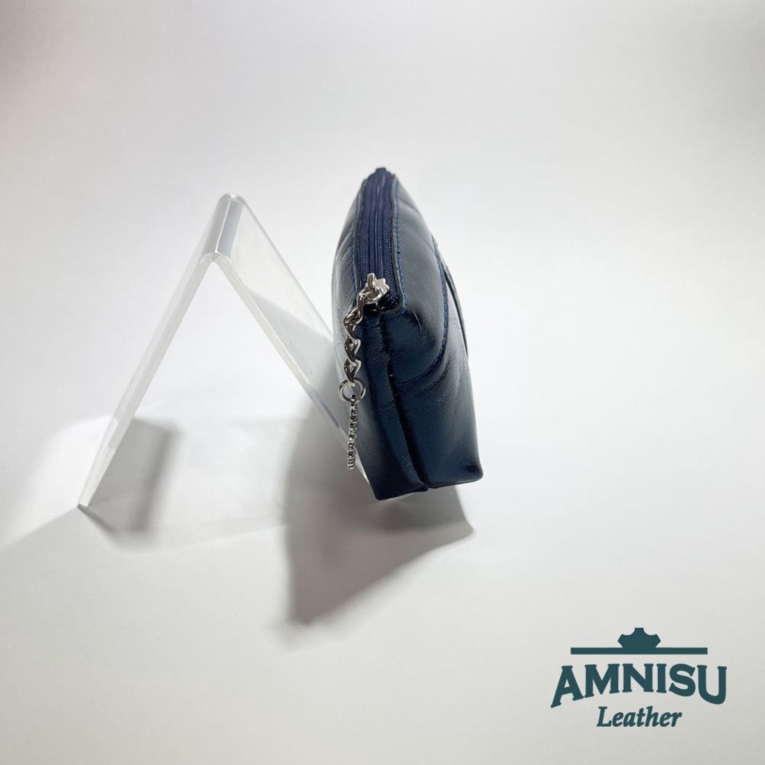 Acél kék egy cipzáras egyenes swarovski köves kulcstartó E6007 - táska & tok - kulcstartó & táskadísz - kulcstartó - Meska.hu