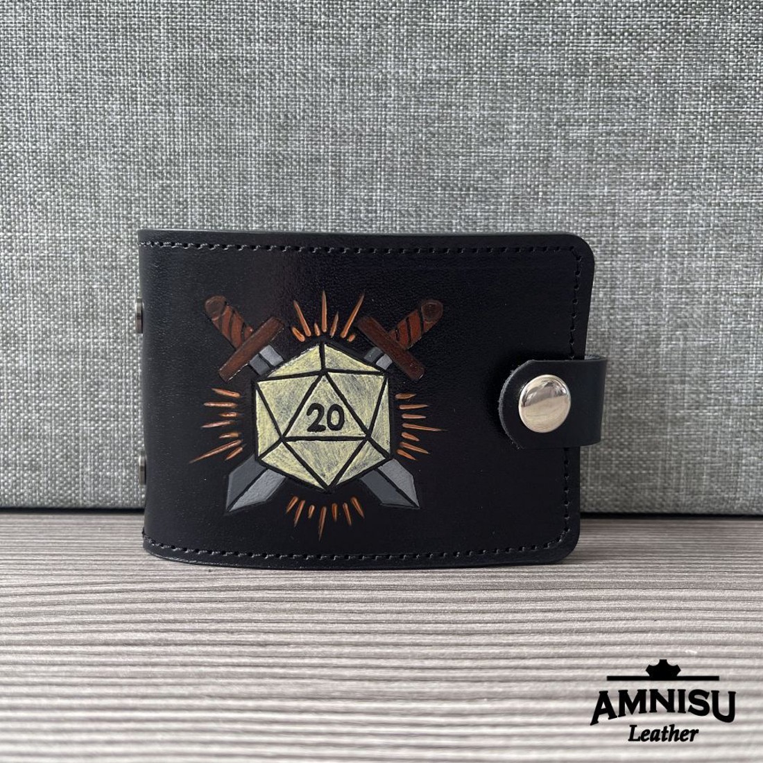 D20 mintás igazolványtartó - warrior - táska & tok - pénztárca & más tok - kártyatartó & irattartó - Meska.hu