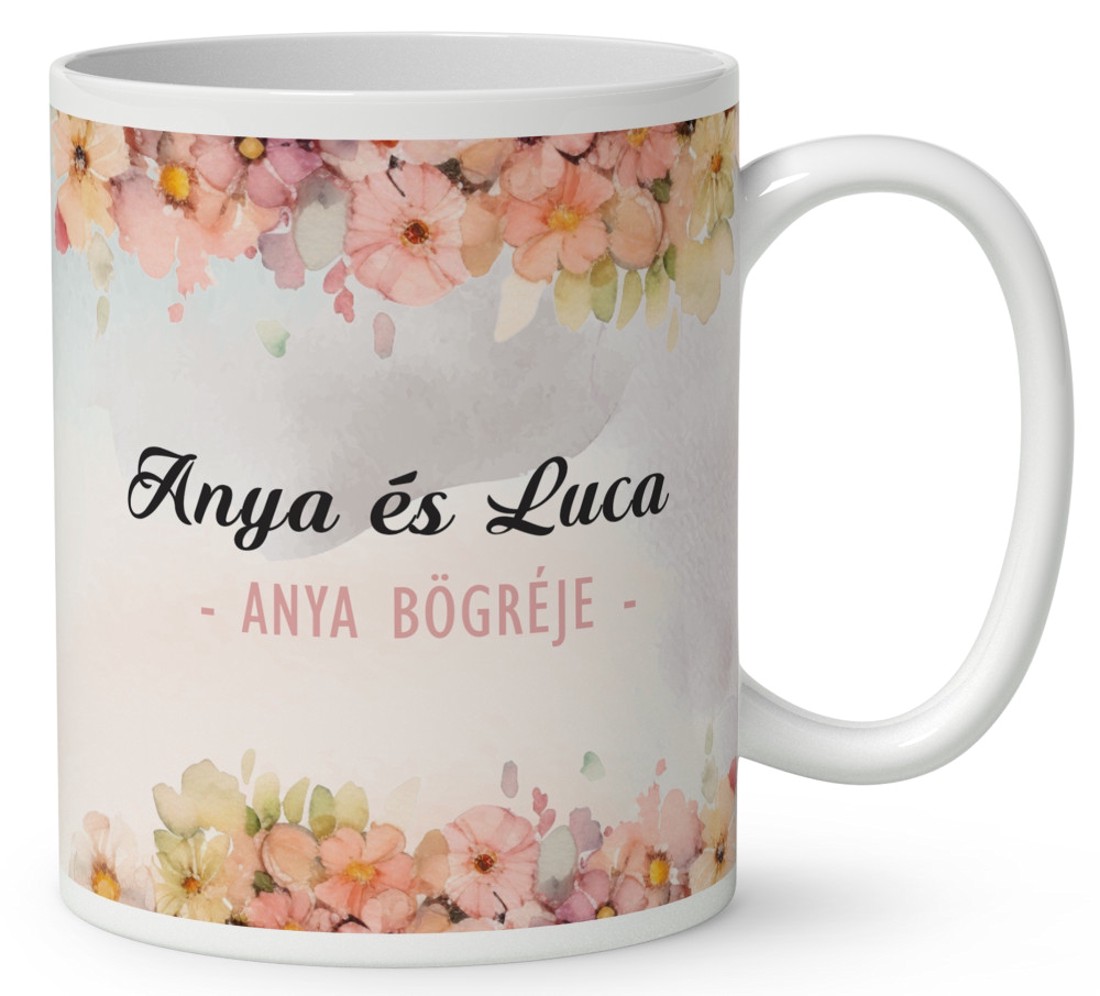 Kérd a neveddel - Szőke hajú Anya és kislánya mintás bögre - otthon & életmód - konyhafelszerelés, tálalás - tálalás - bögre & csésze - Meska.hu