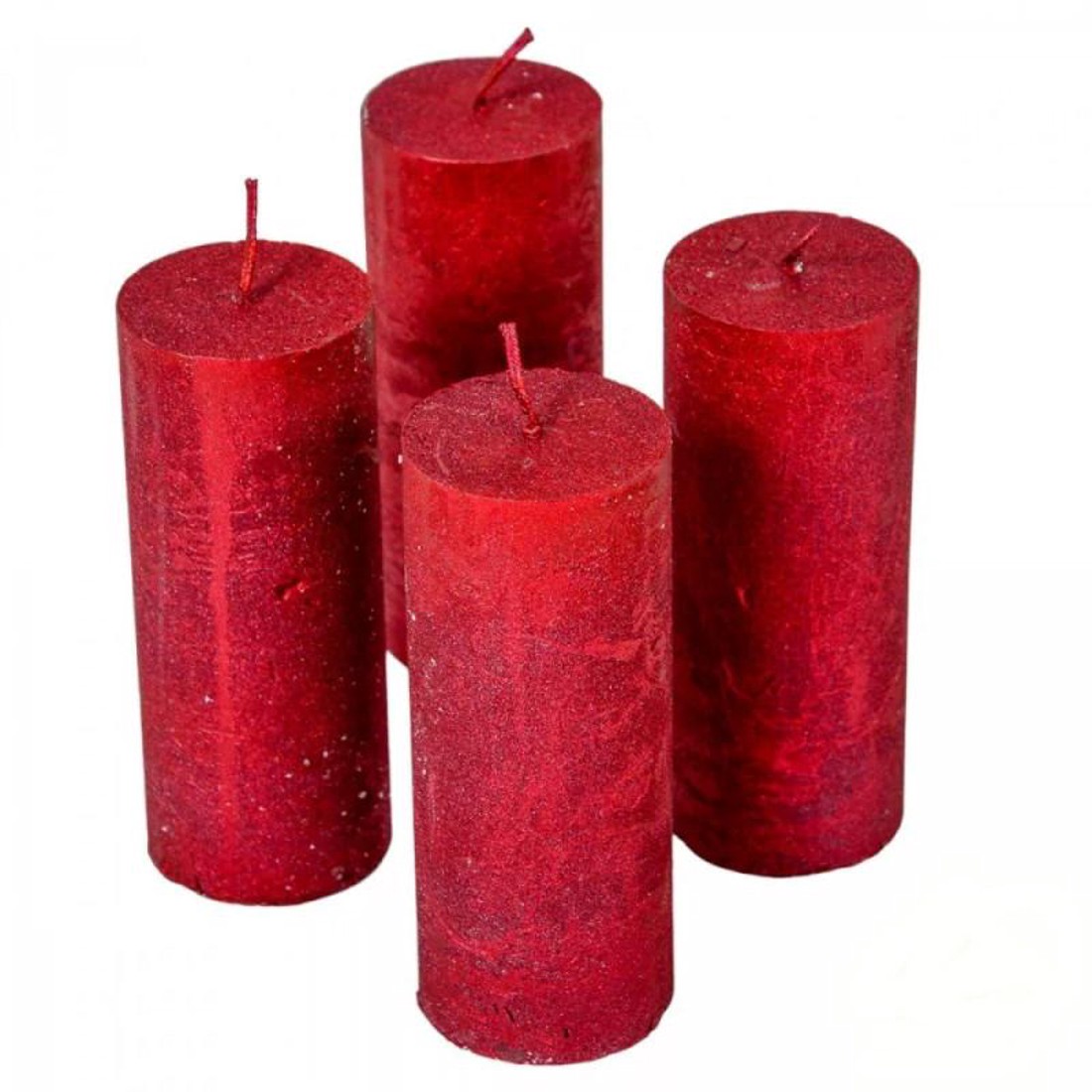 Rusztikus metál henger gyertya 40x100mm - bordó szett - kellékek & szerszámok - vegyes alapanyag - Meska.hu