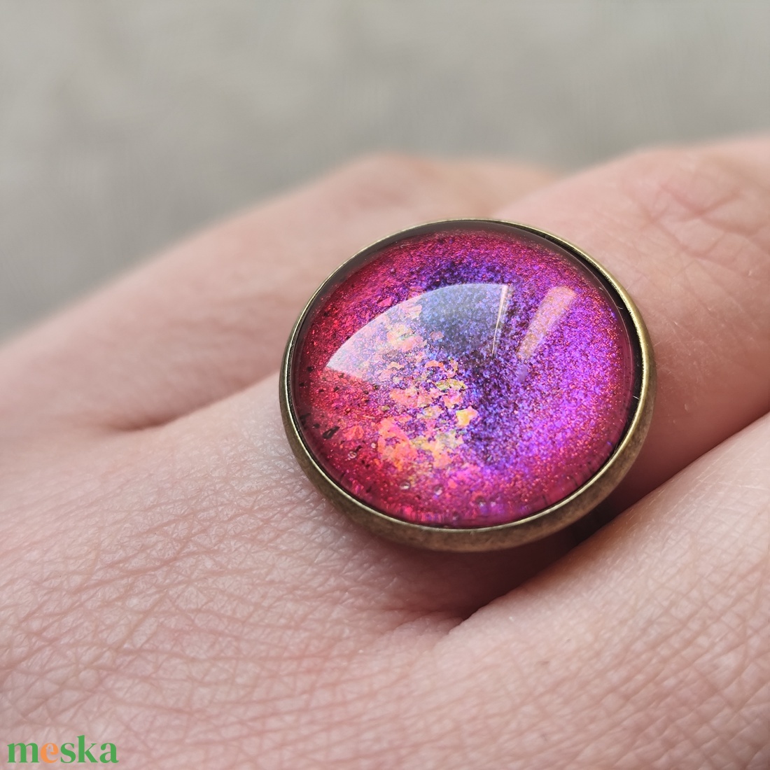 Barbie - üveglencsés gyűrű - ékszer - gyűrű - üveglencsés gyűrű - Meska.hu