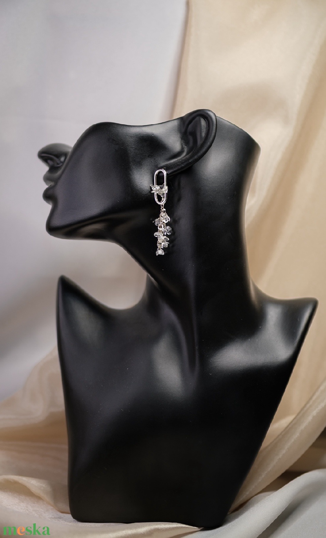 Üvegvirág lógós fülbevaló - ékszer - fülbevaló - csillár fülbevaló - Meska.hu