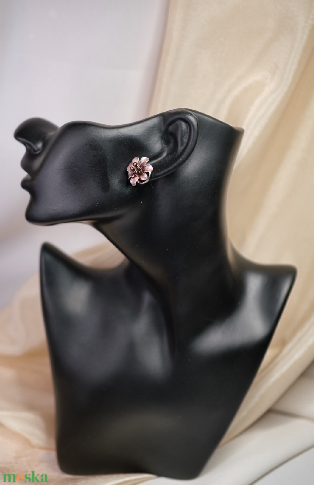 Barna virág fülbevaló - ékszer - fülbevaló - fülékszer - Meska.hu