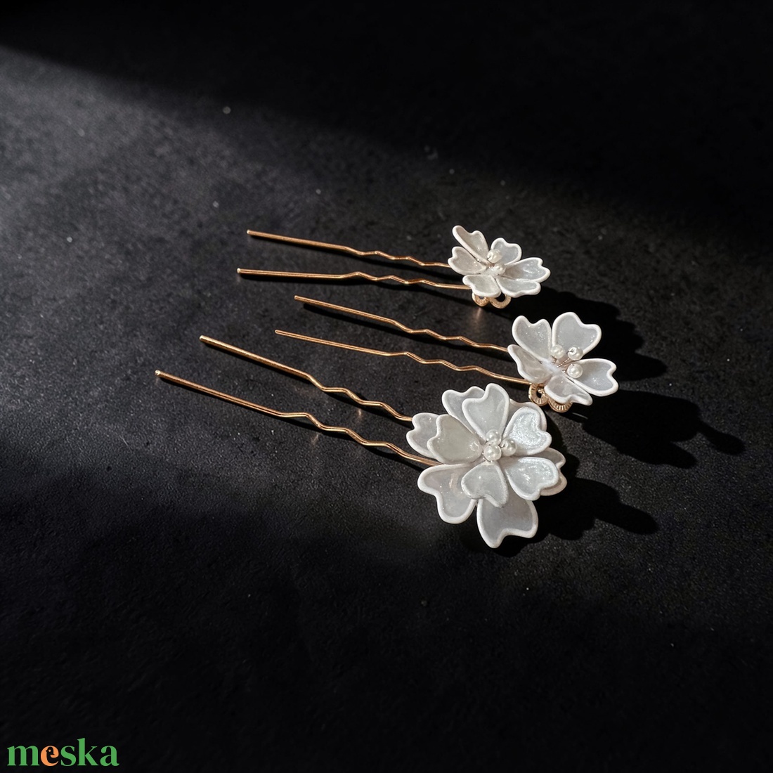 Mennyasszonyi hajtű szett - esküvő - hajdísz - hajtű - Meska.hu